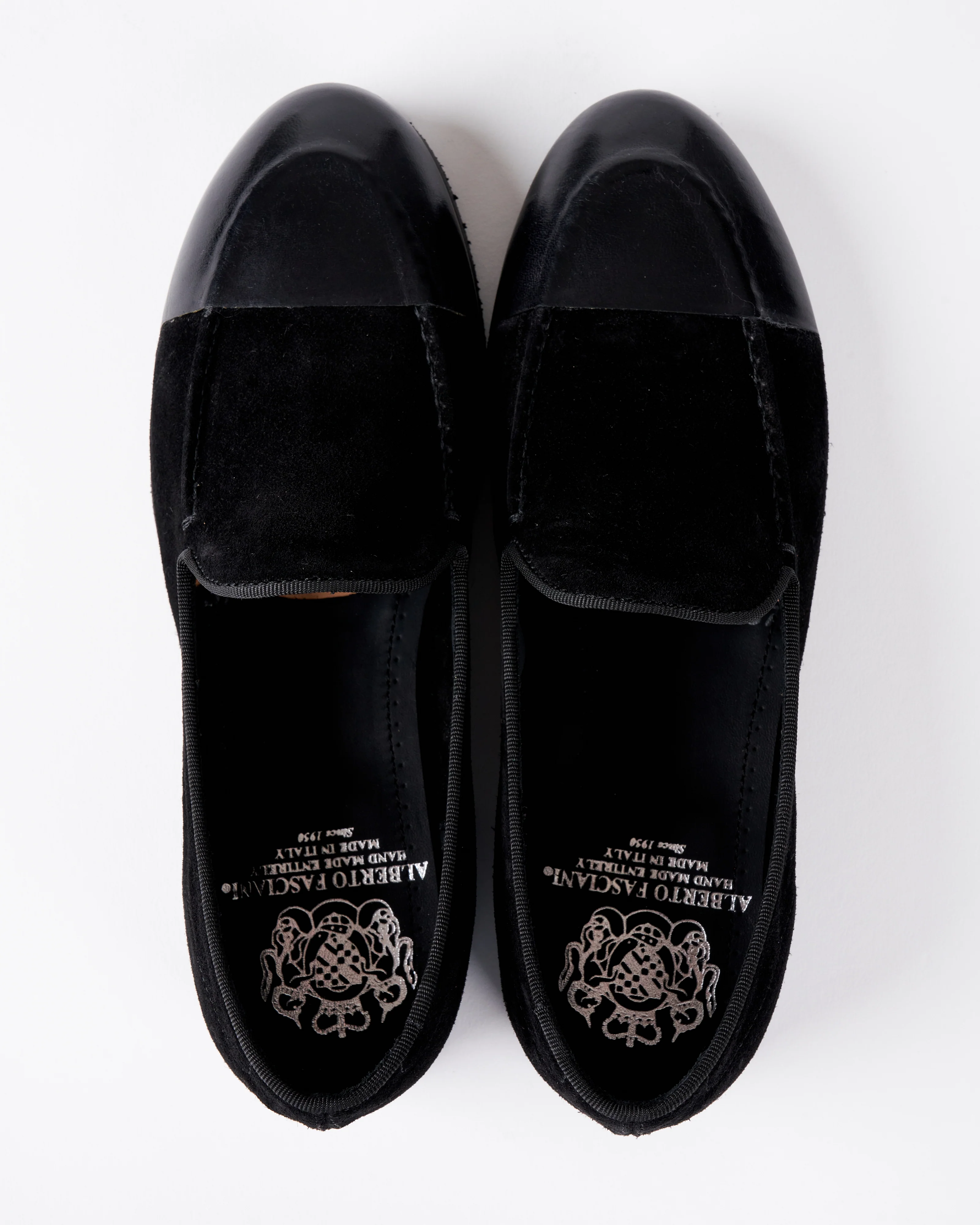 suede black/leather black dip/rubber sole loafer - Image 3