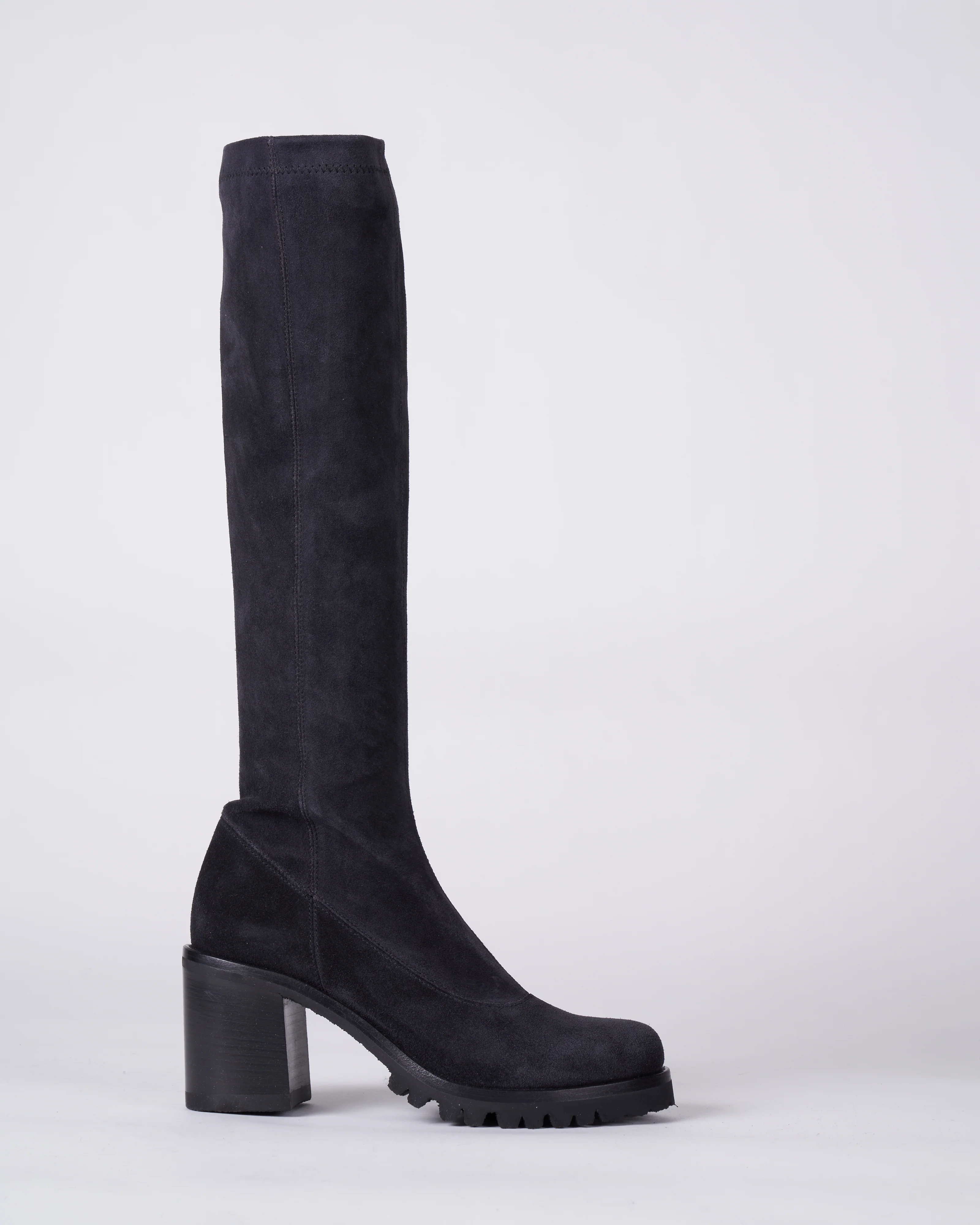tall boot - lug sole heel - sambuco off black - Image 2