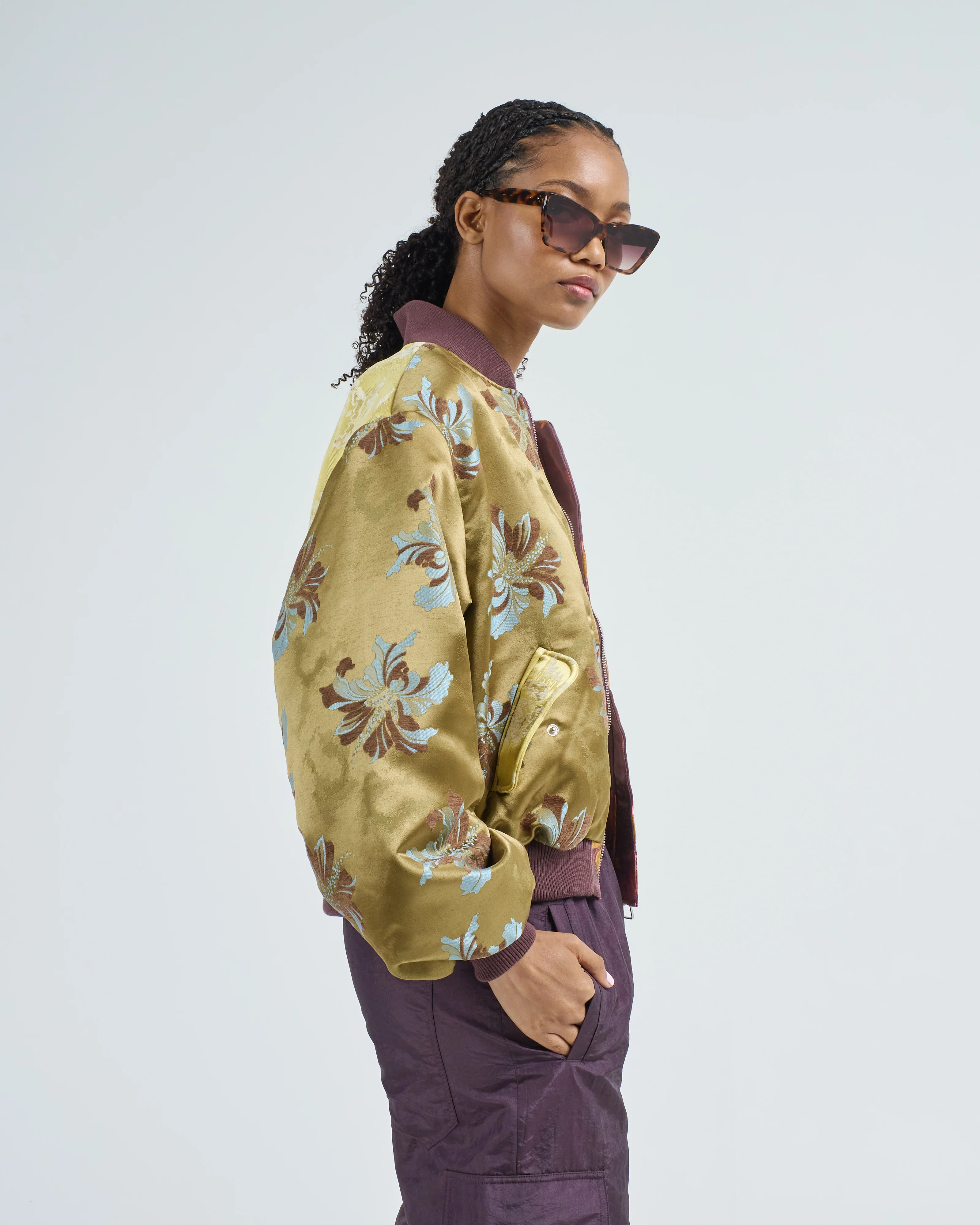 adriana jacquard bomber jacket - Image 3