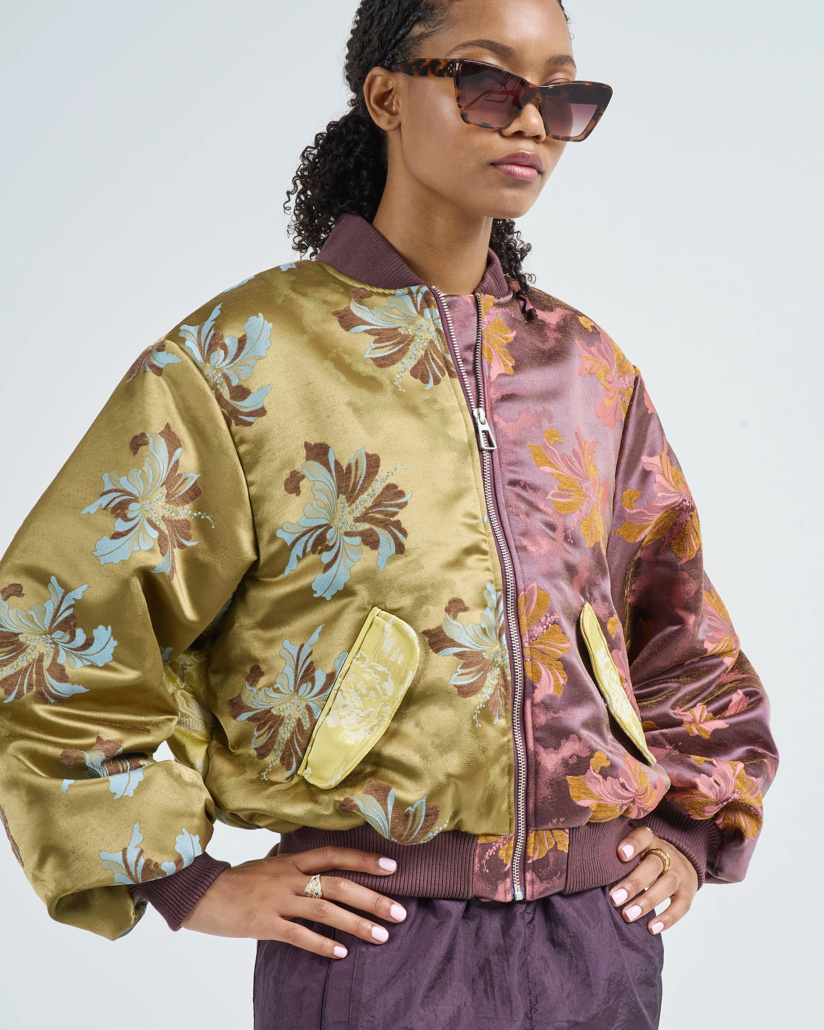 adriana jacquard bomber jacket - Image 5