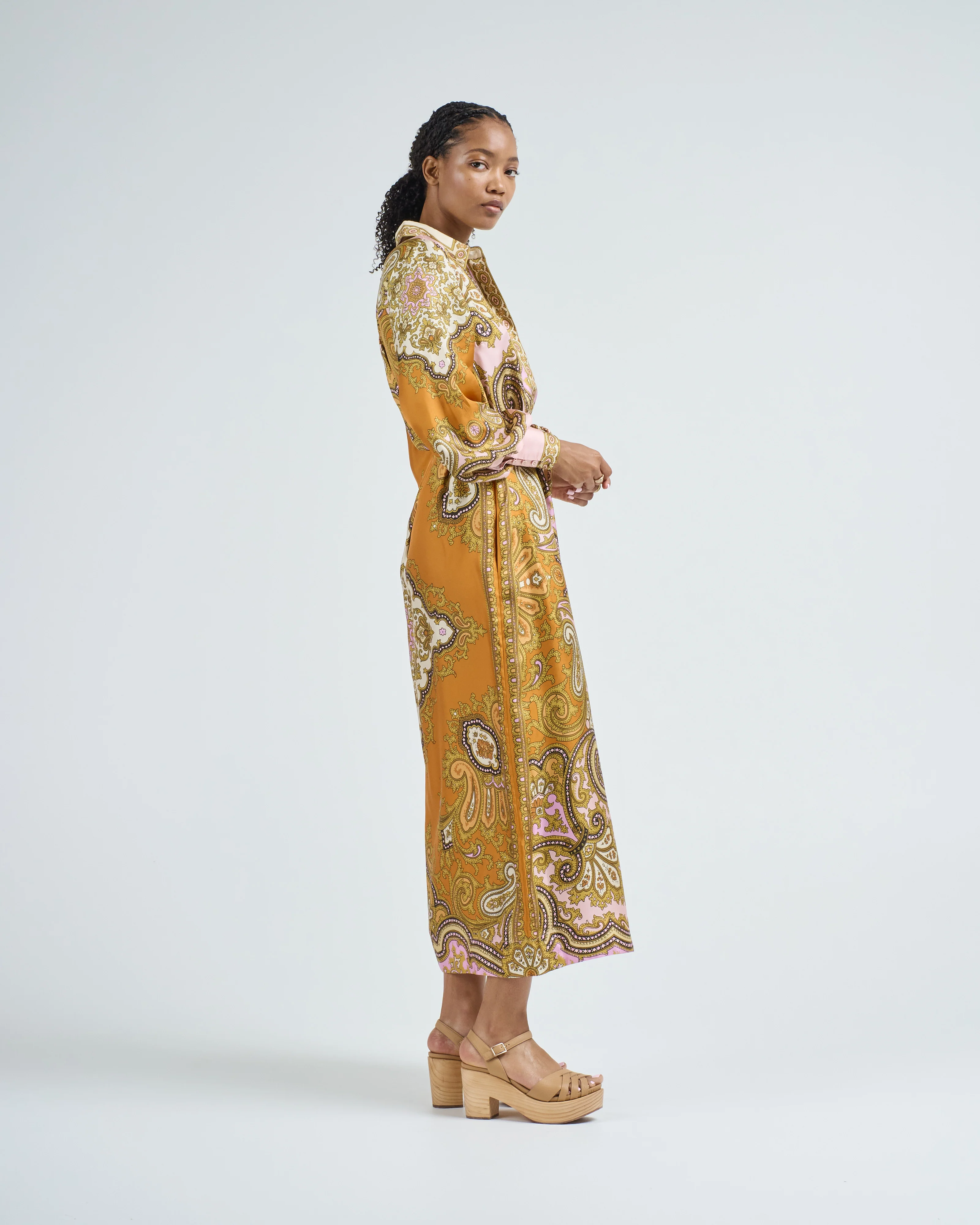 clemenza silk shirtdress - Image 4