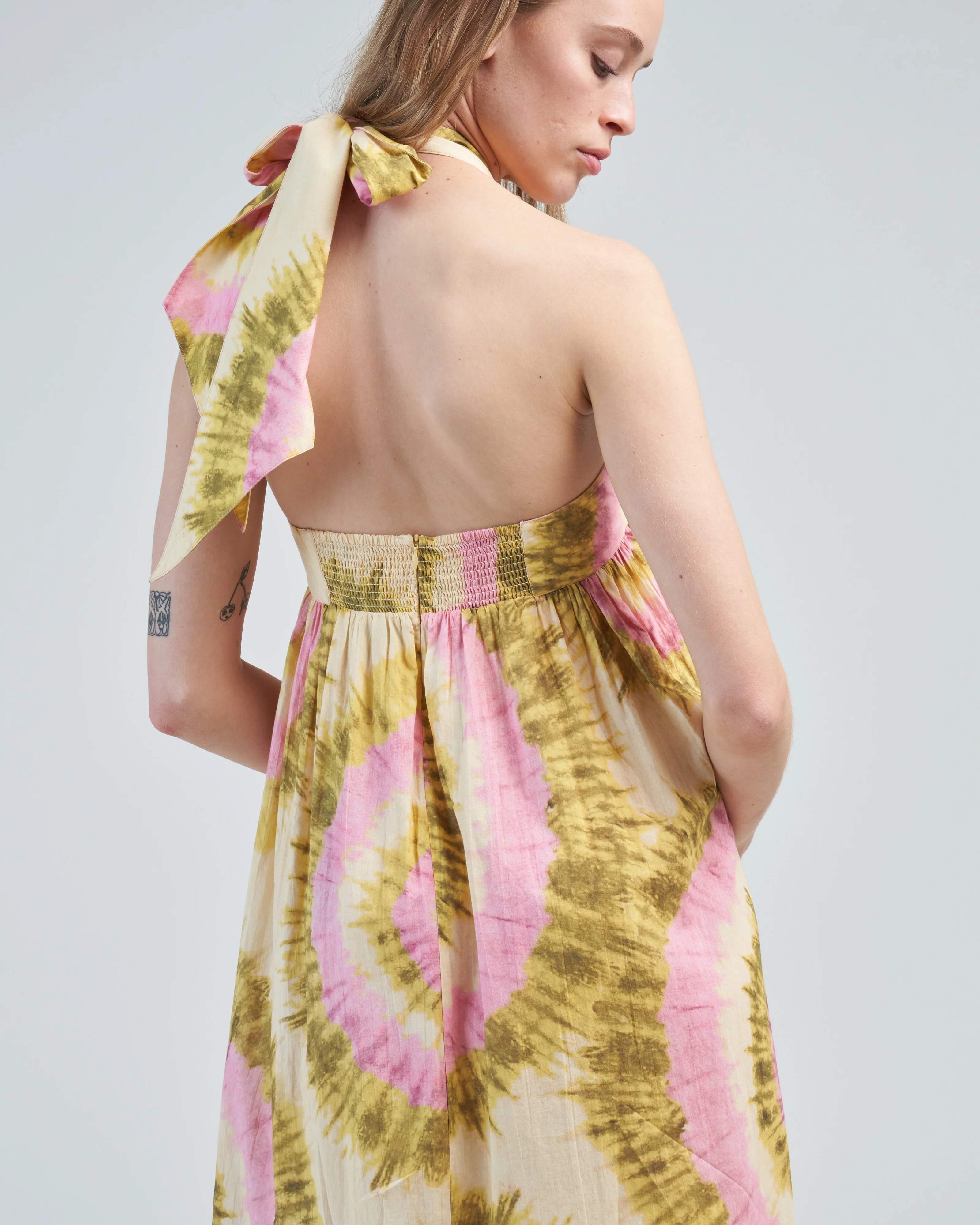 flash tie neck midi dress - Image 2