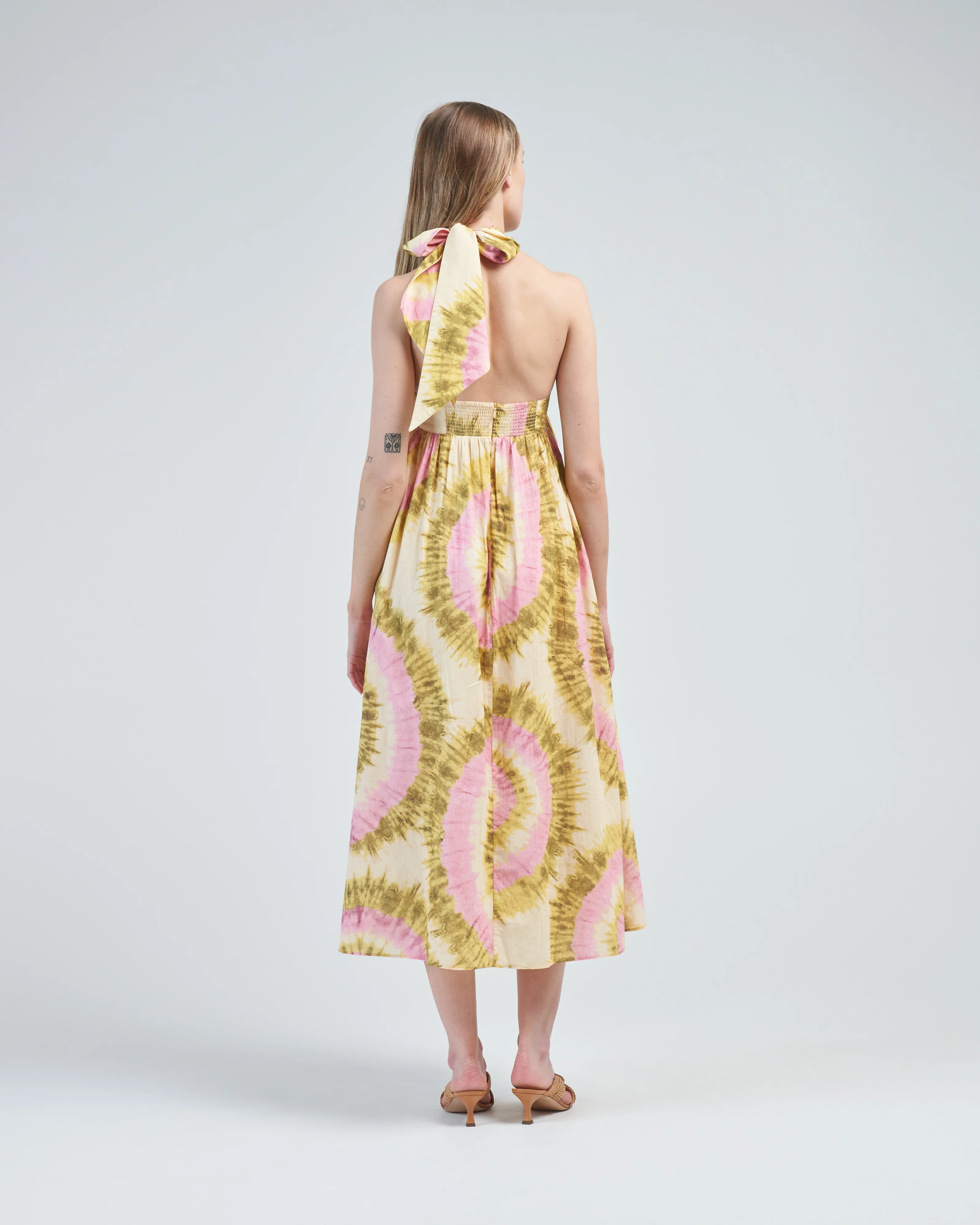 flash tie neck midi dress - Image 5
