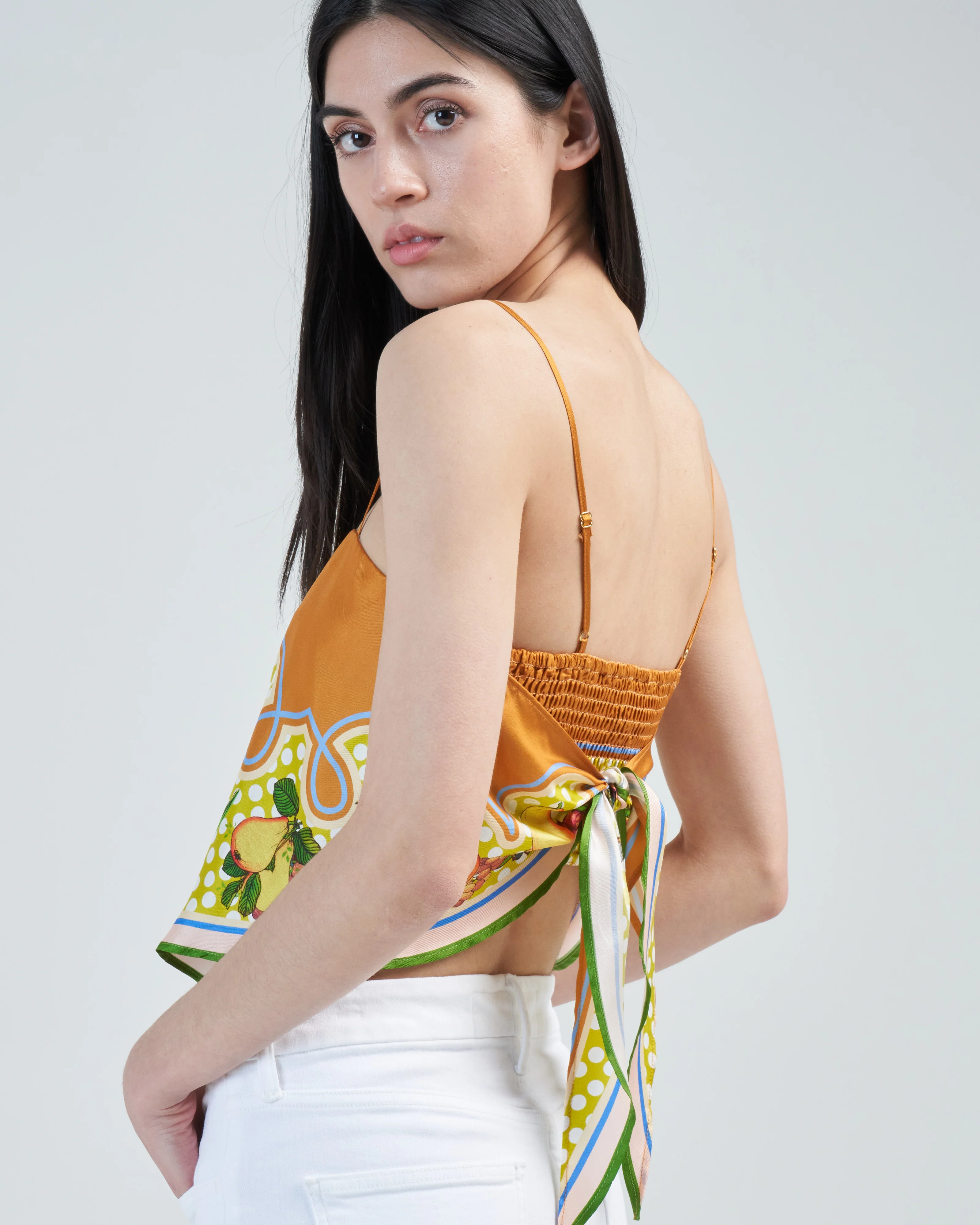 lemonis silk scarf top - Image 2