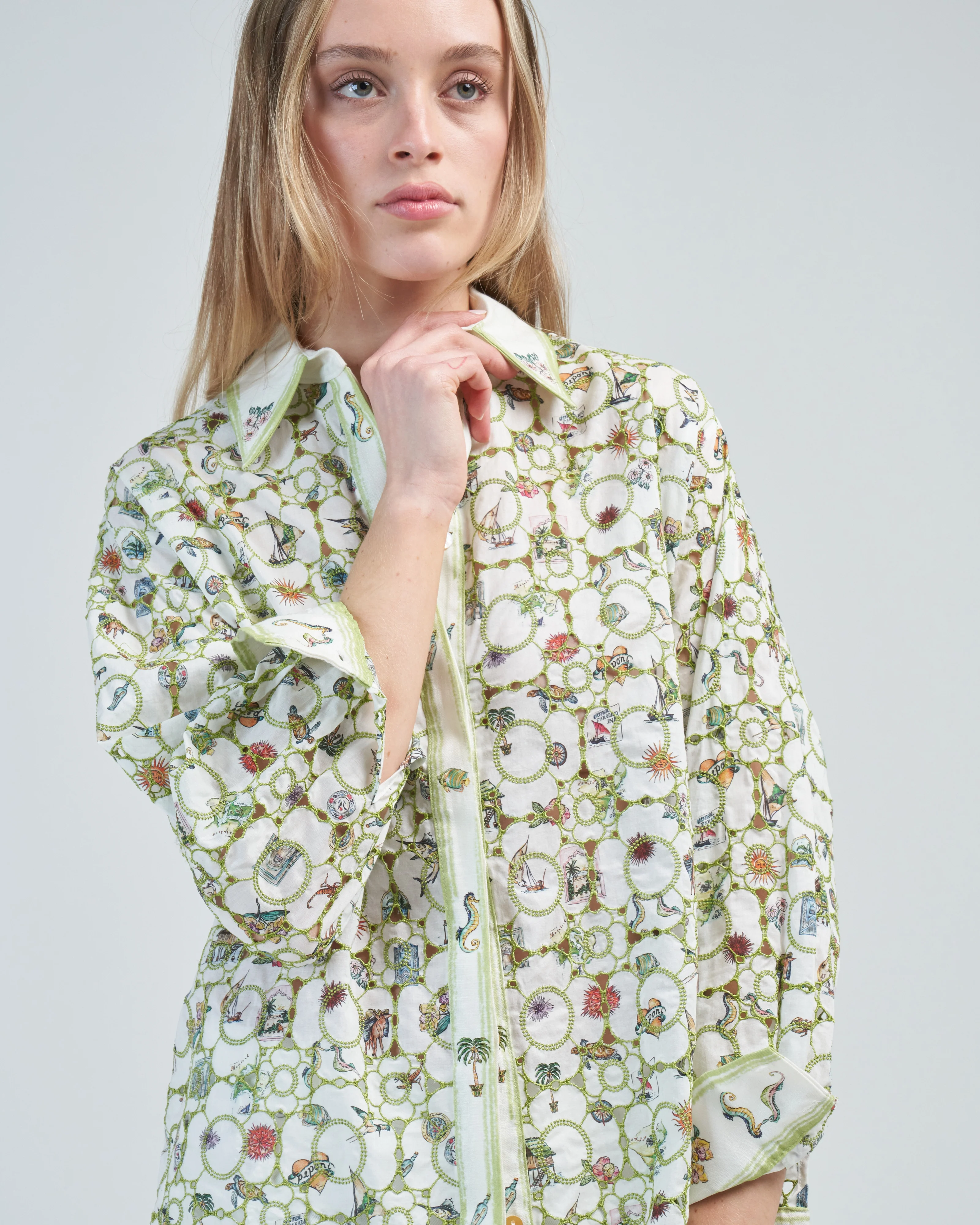 sunset broderie shirt - Image 5
