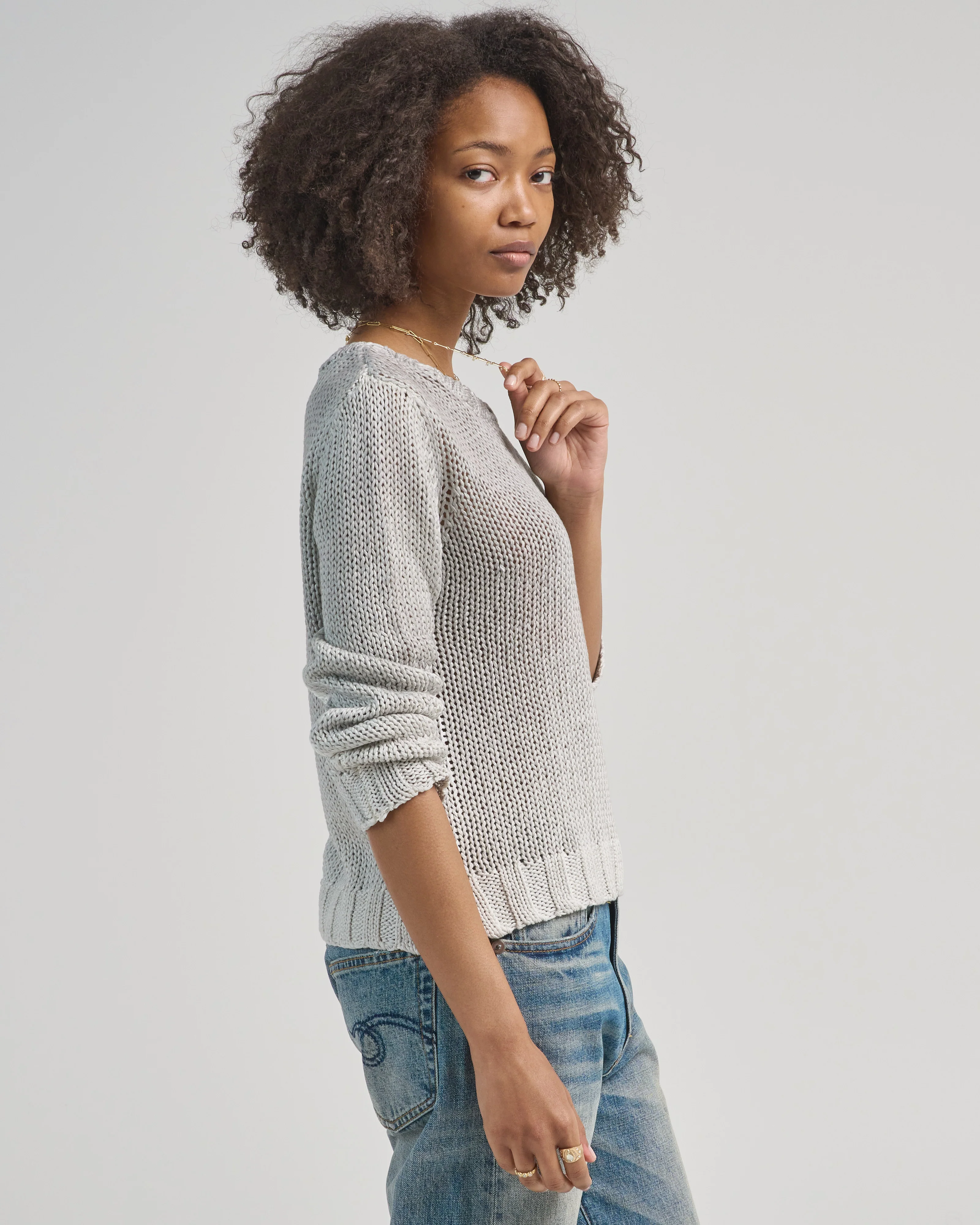 capri cotton crew sweater - Image 5
