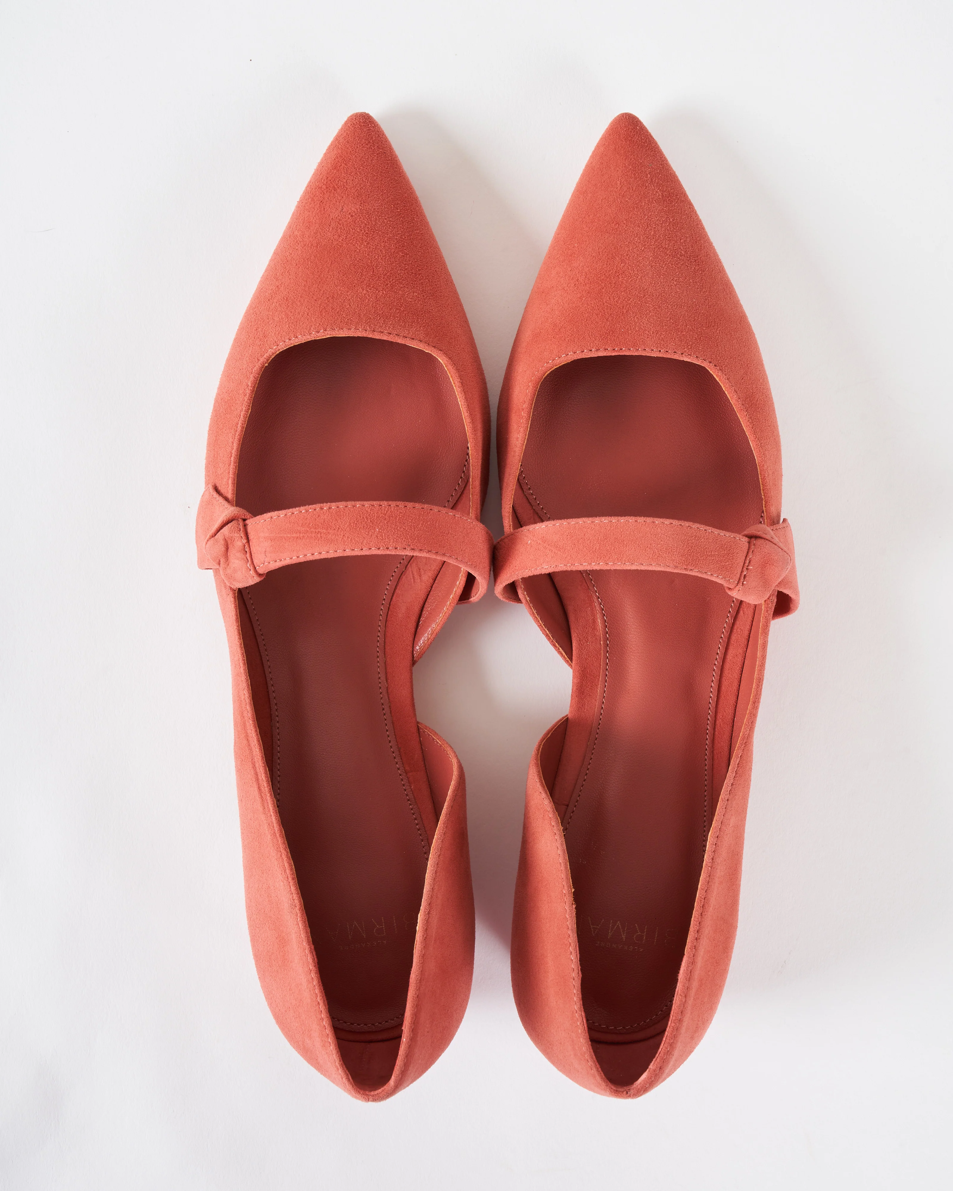 asymmetric clarita maryjane flat - cinnbar suede - Image 3