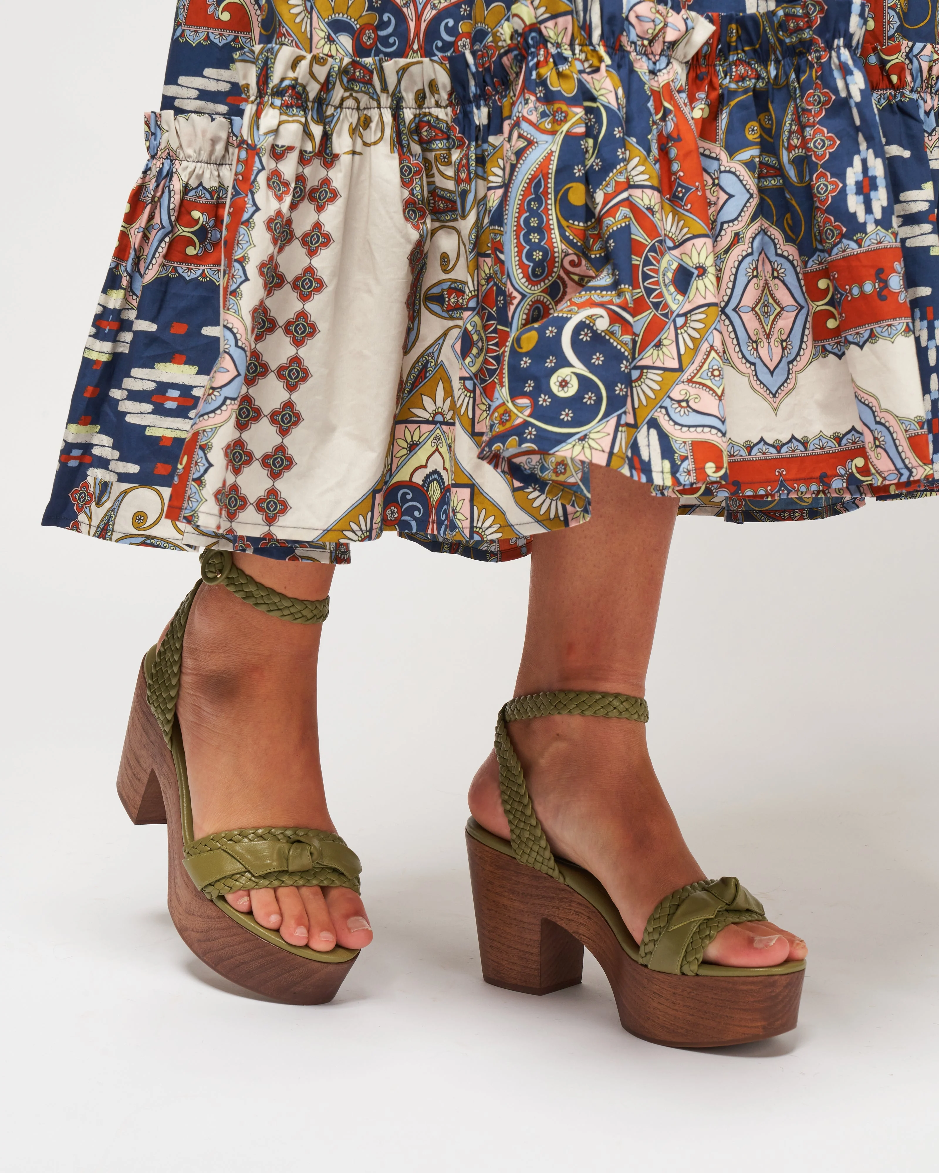clarita woven clog 110 - silvergreen nappa - Image 2