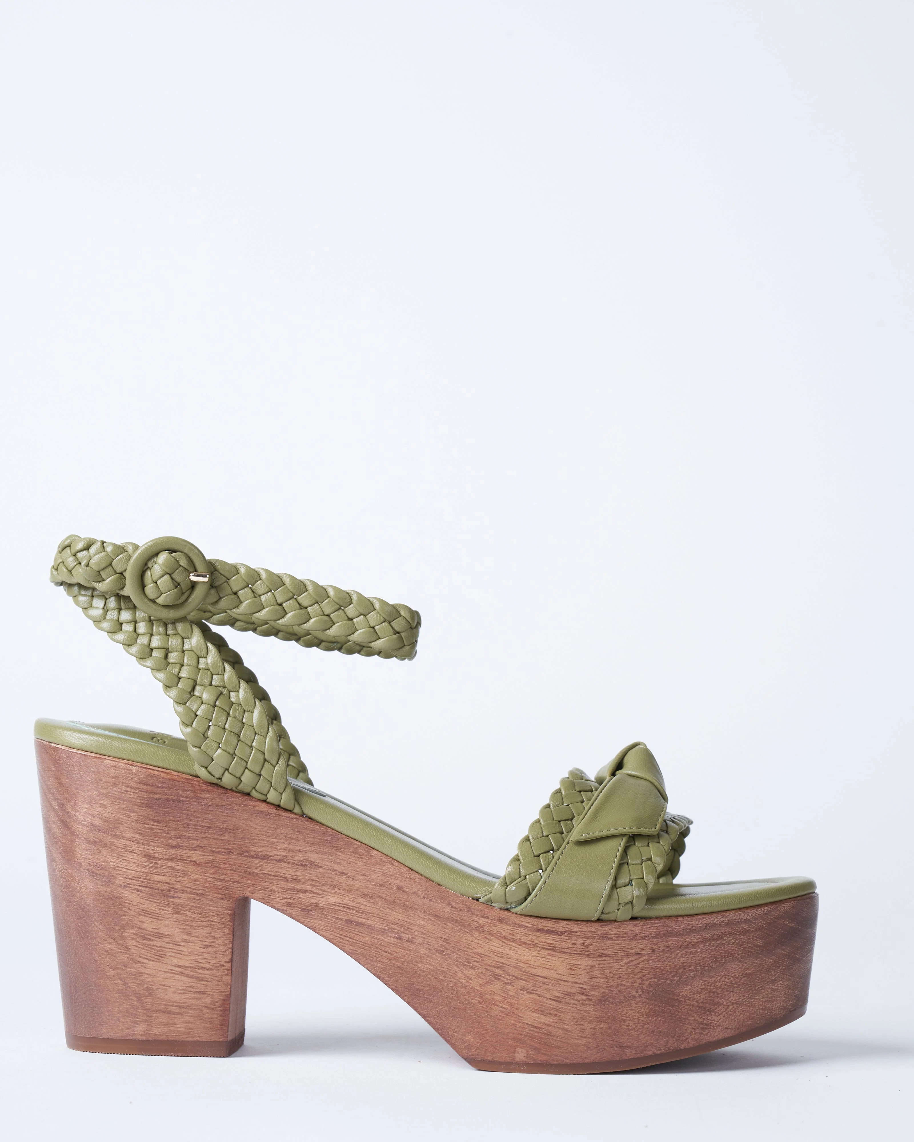 clarita woven clog 110 - silvergreen nappa - Image 3