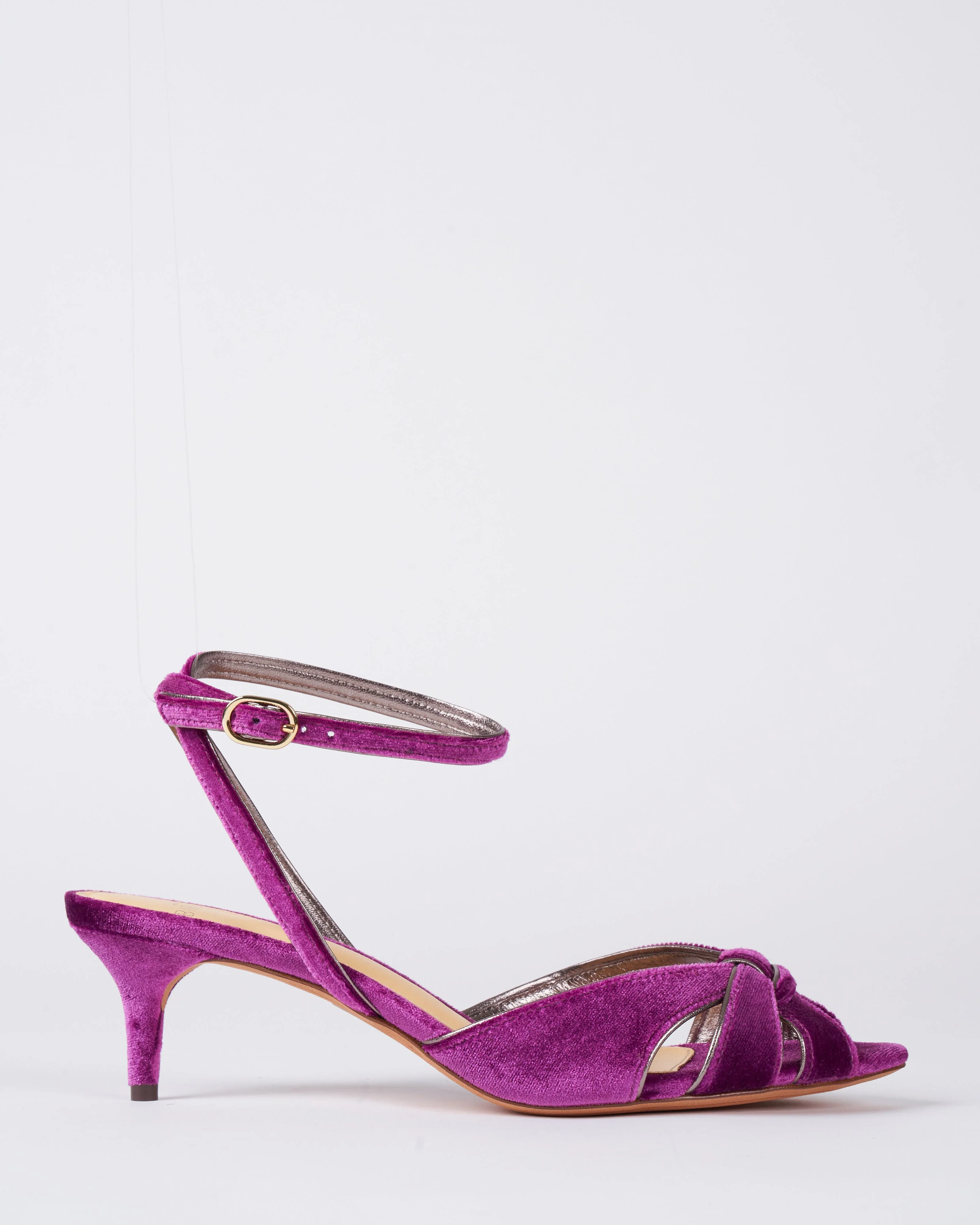 dominique kitten heel - fig/ grafite velvet - Image 2