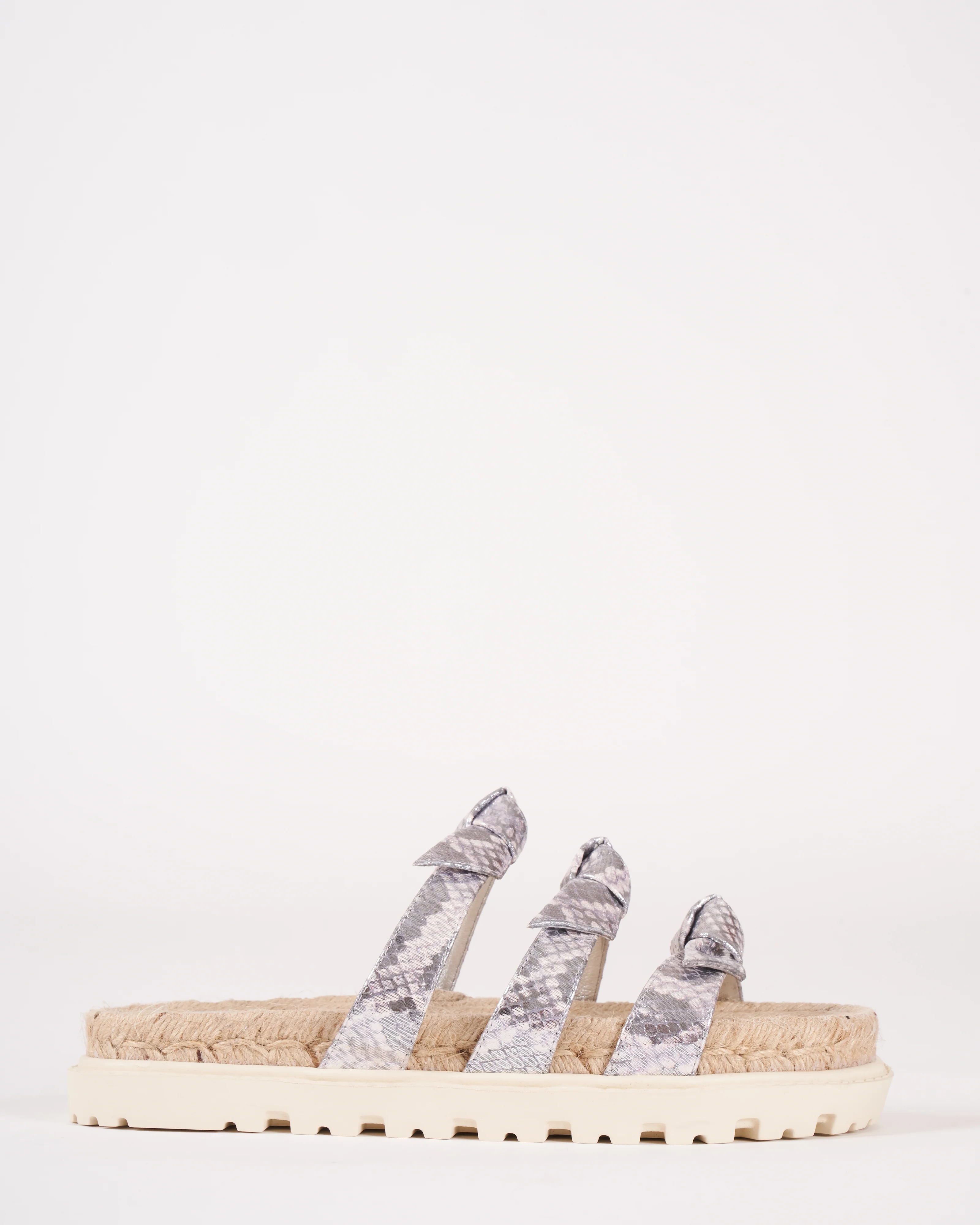 lolita espadrille sandal - embossed python fantasy silver - Image 2