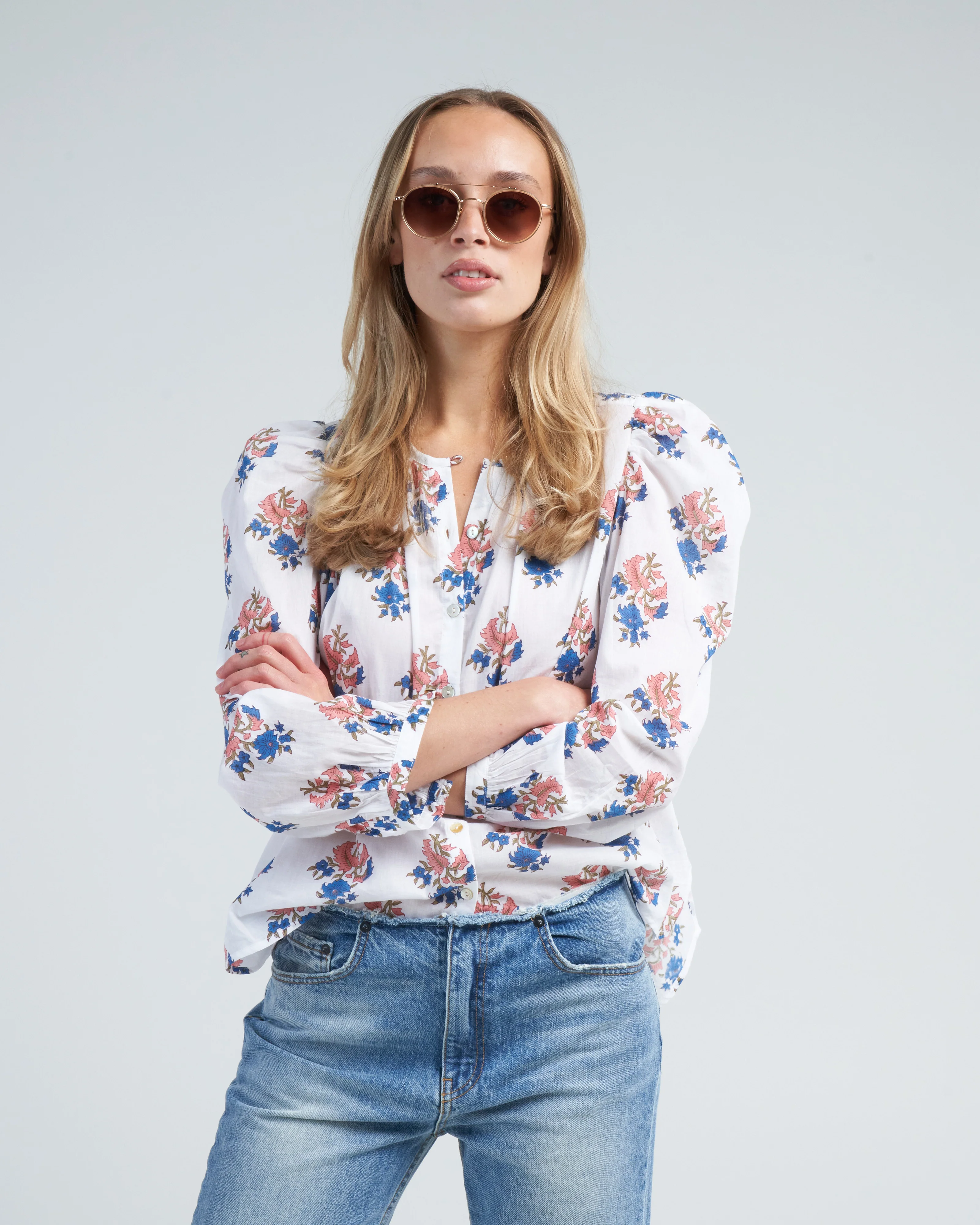 anna cactus flower shirt - white desert - Image 2