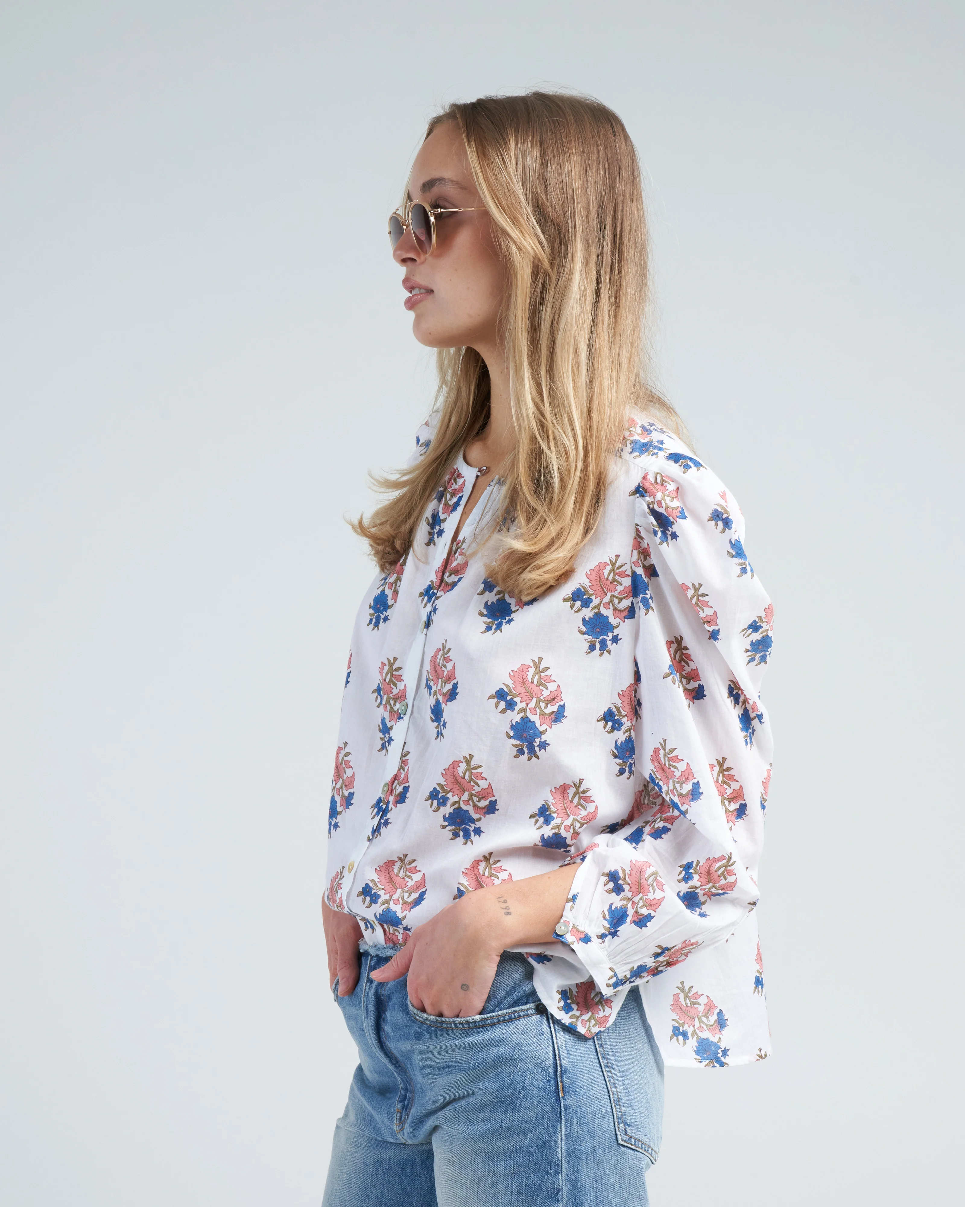 anna cactus flower shirt - white desert - Image 3