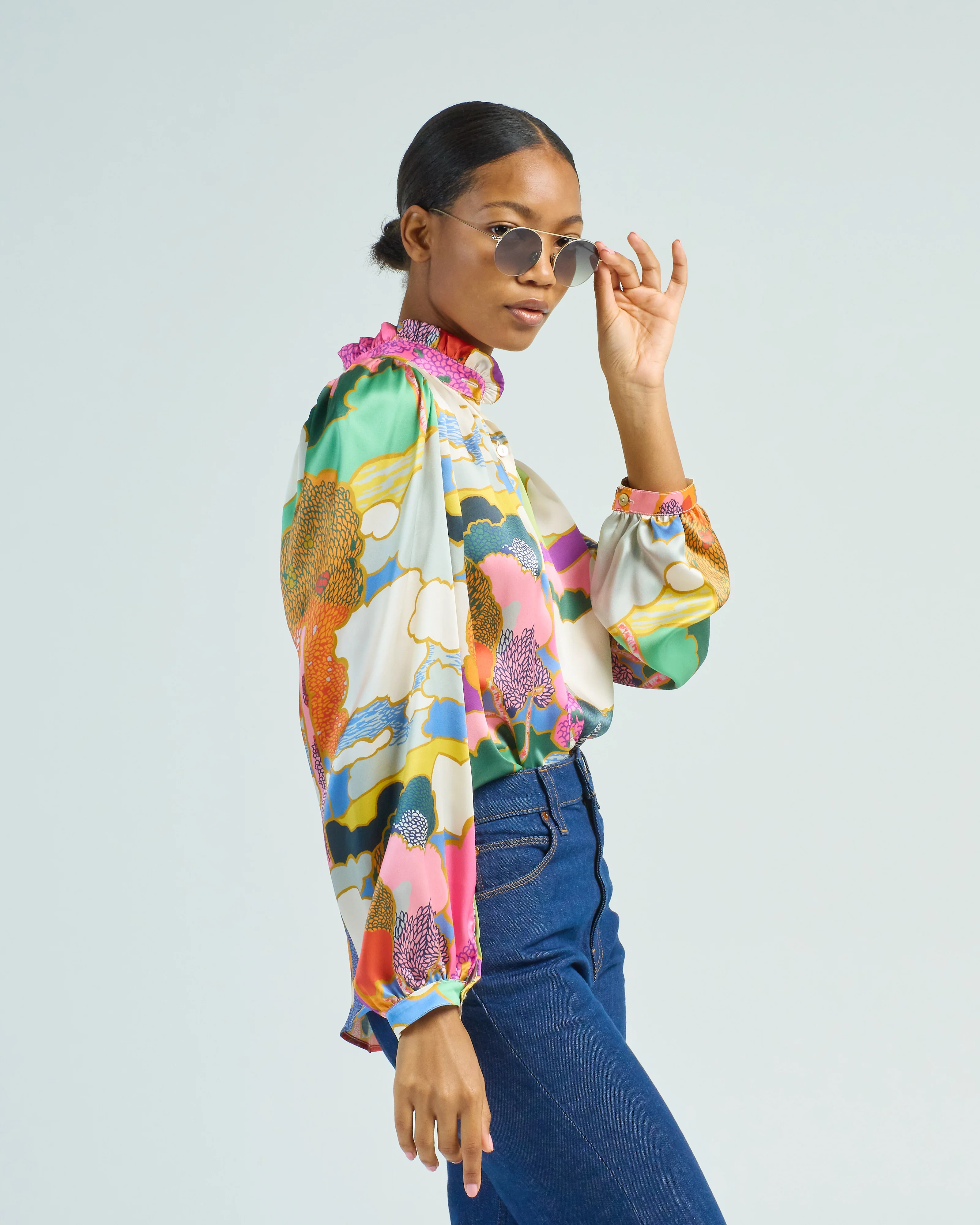annabel aurora silk shirt - Image 3