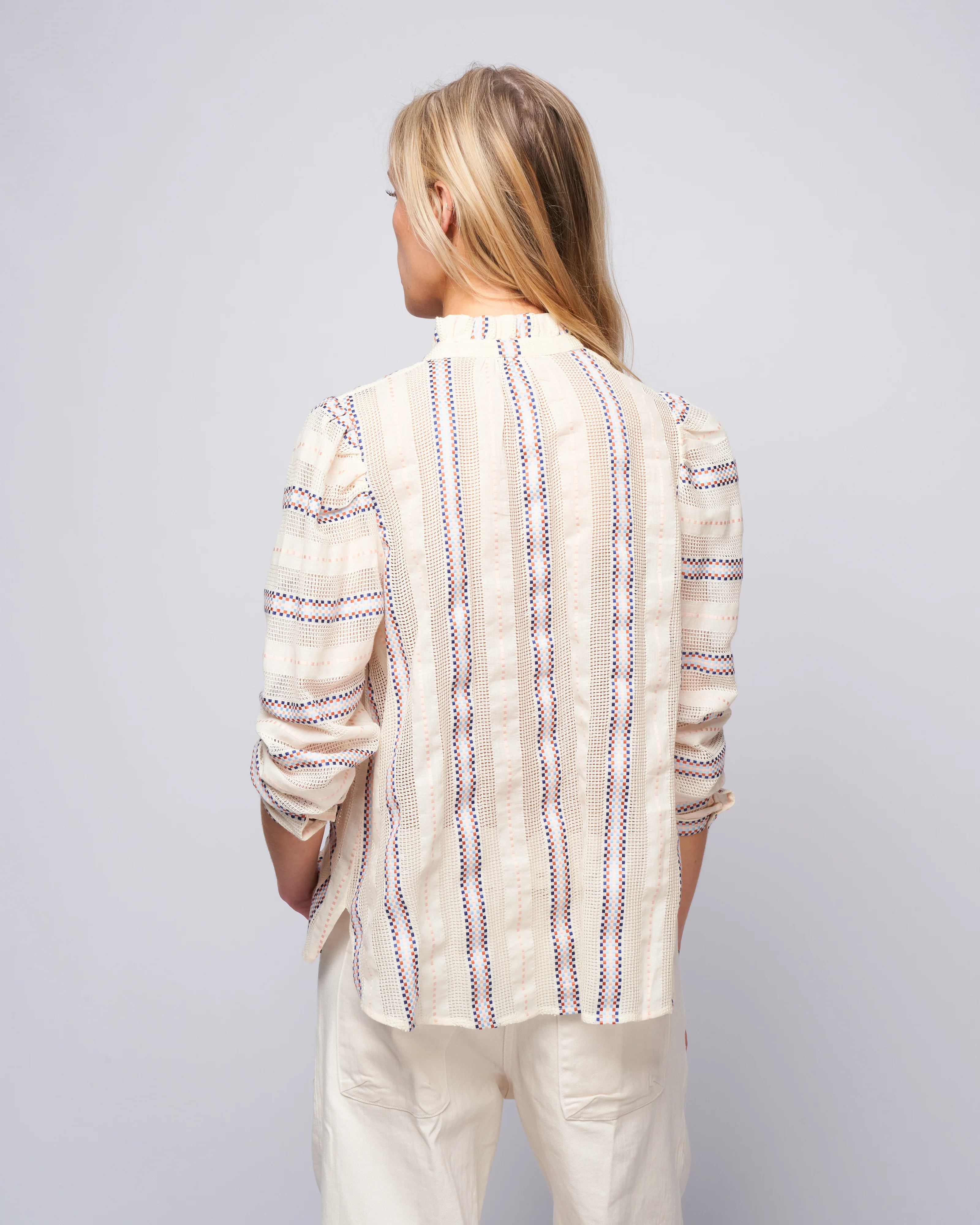 annabel basket weave shirt - white alabaster - Image 4
