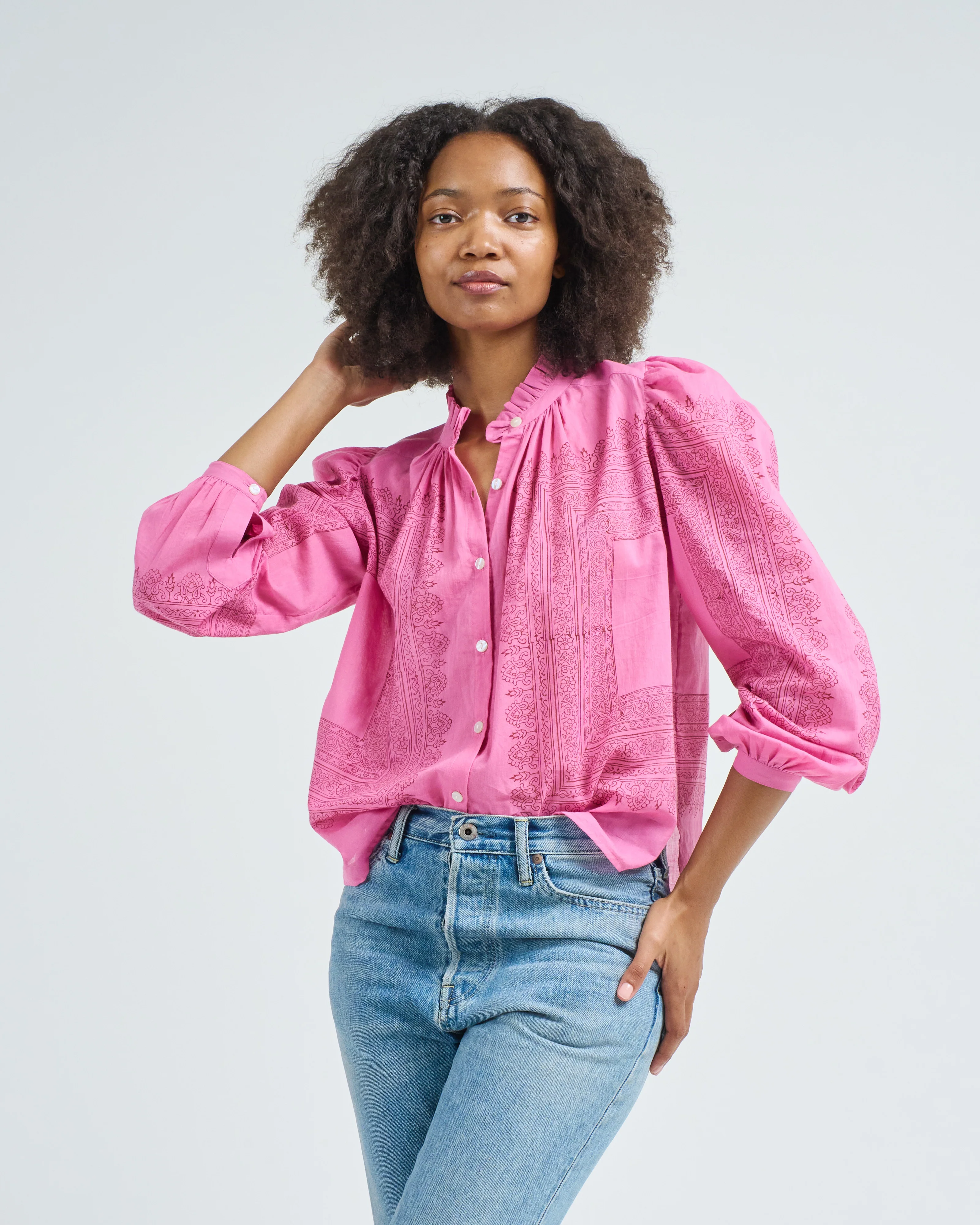 annabel fuchsia tile shirt - Image 3