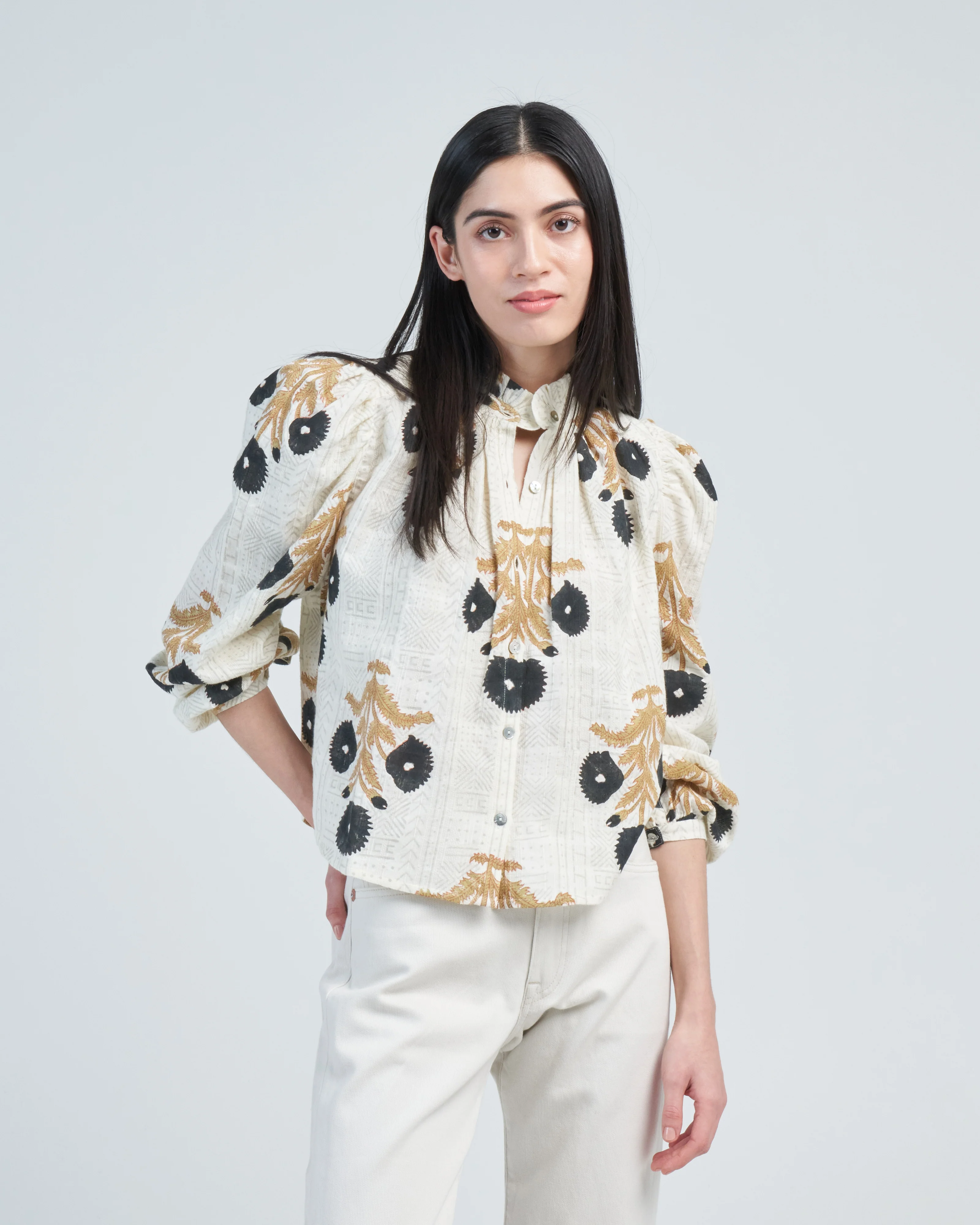 annabel noir triple bloom shirt - Image 2