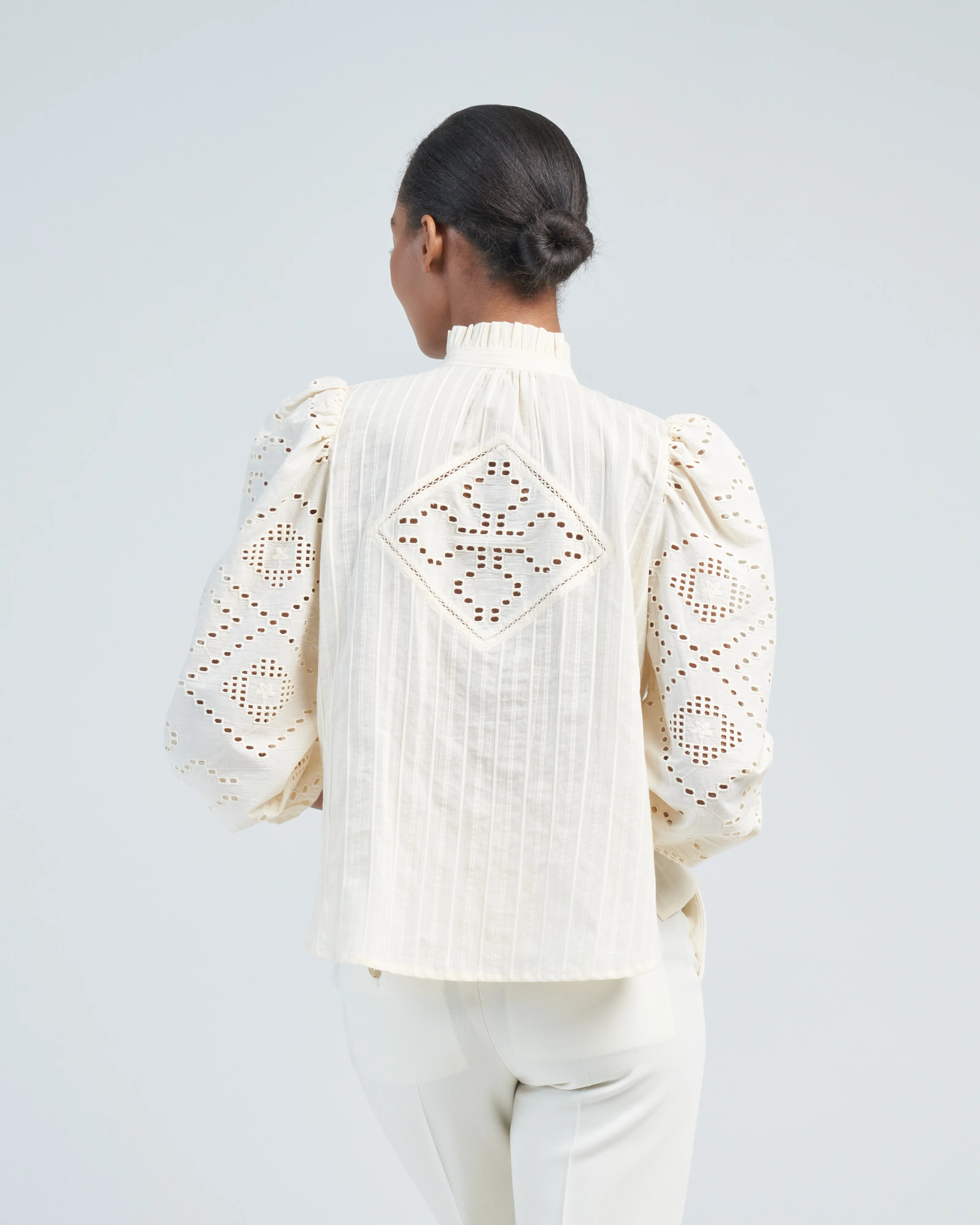annabel pearl eyelet shirt - Image 5