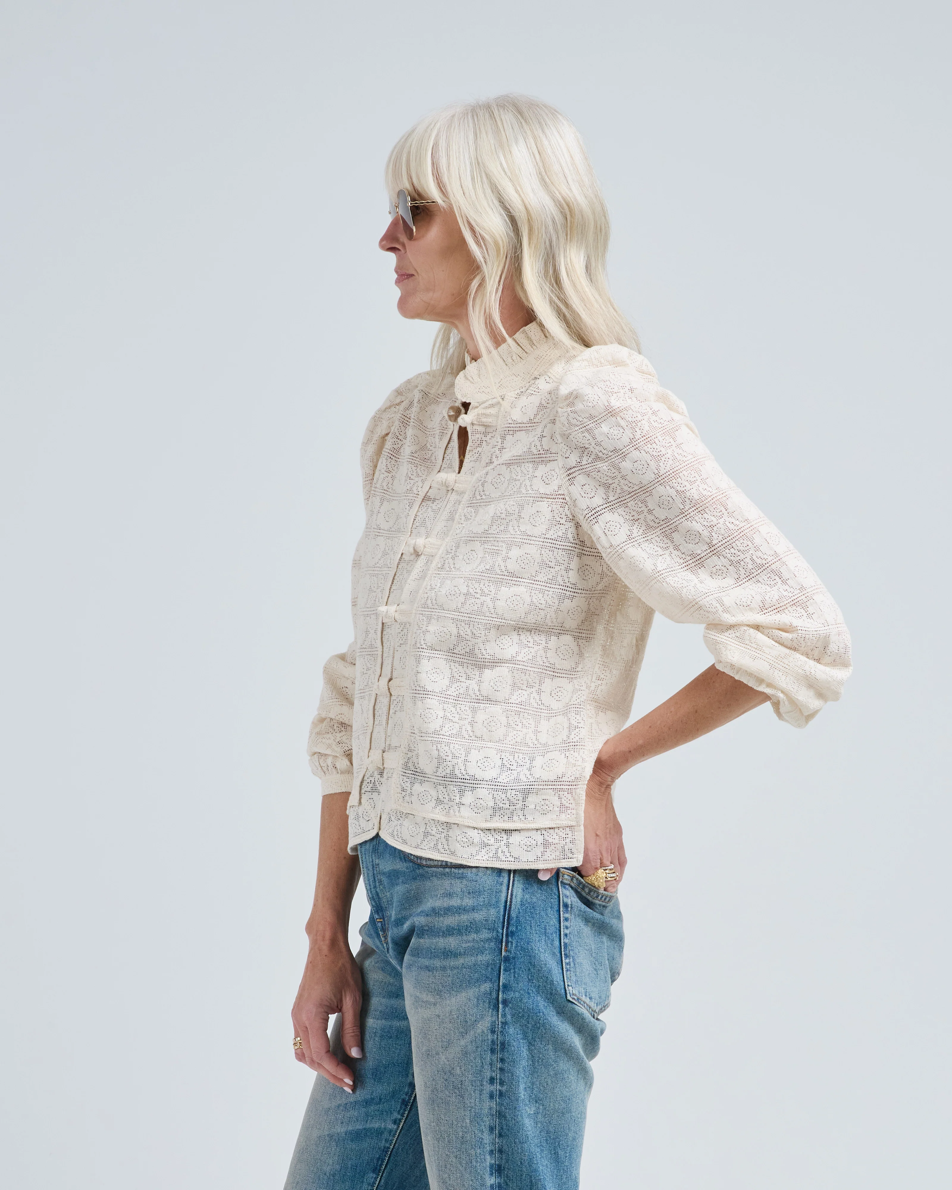 artemis alabaster lace shirt - Image 3