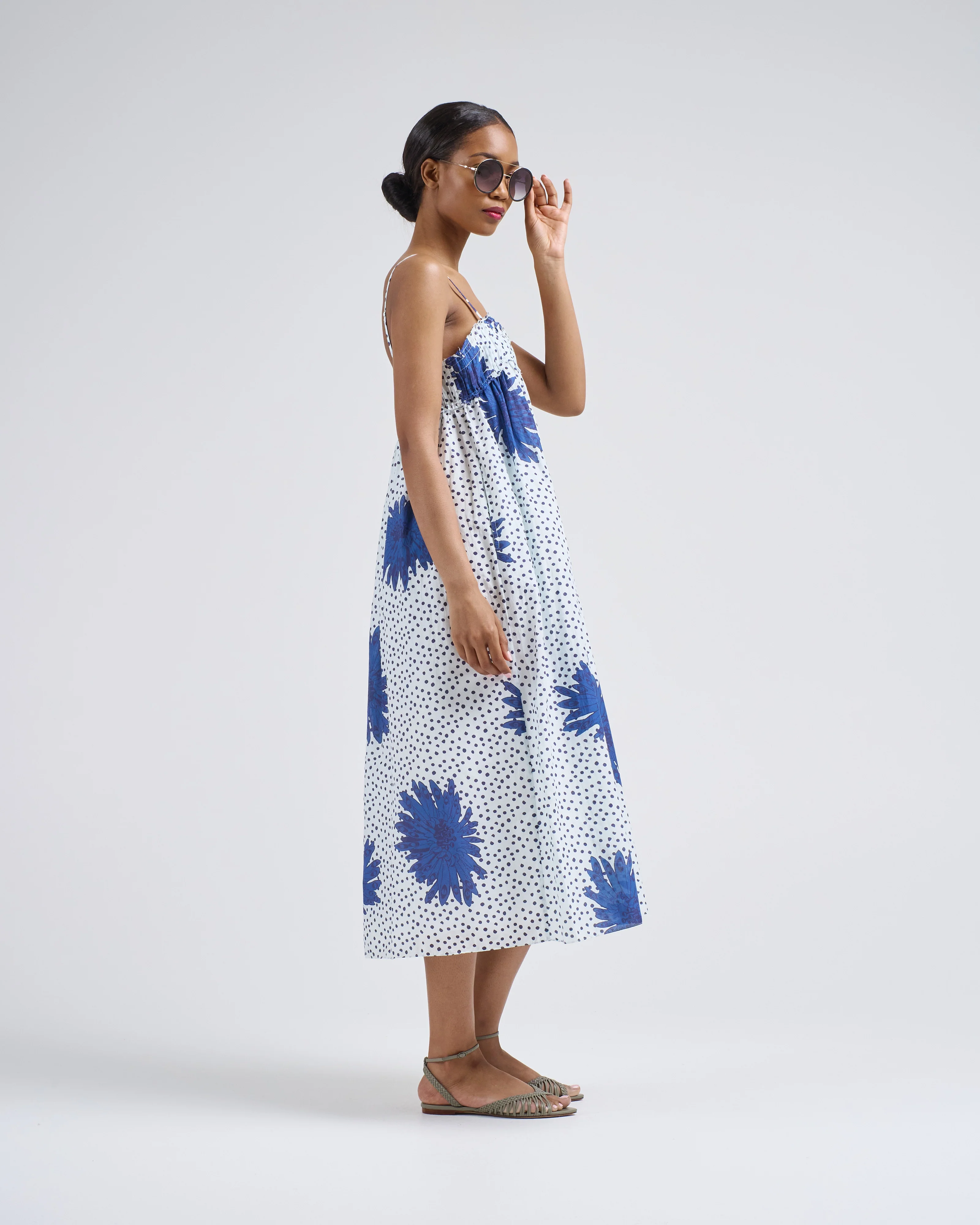 eden indigo dahlia dress - Image 2