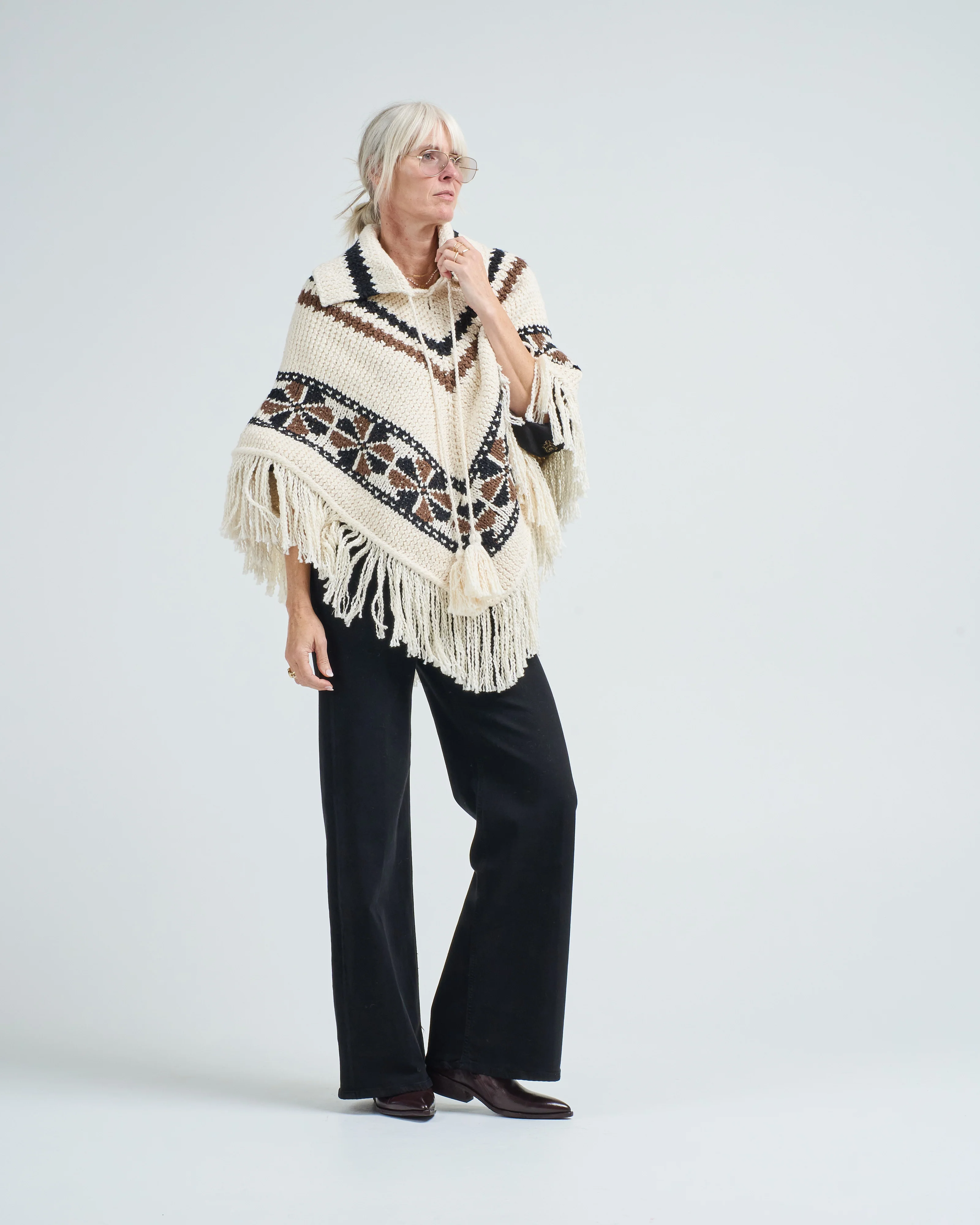 faune rawhide knit poncho - Image 3