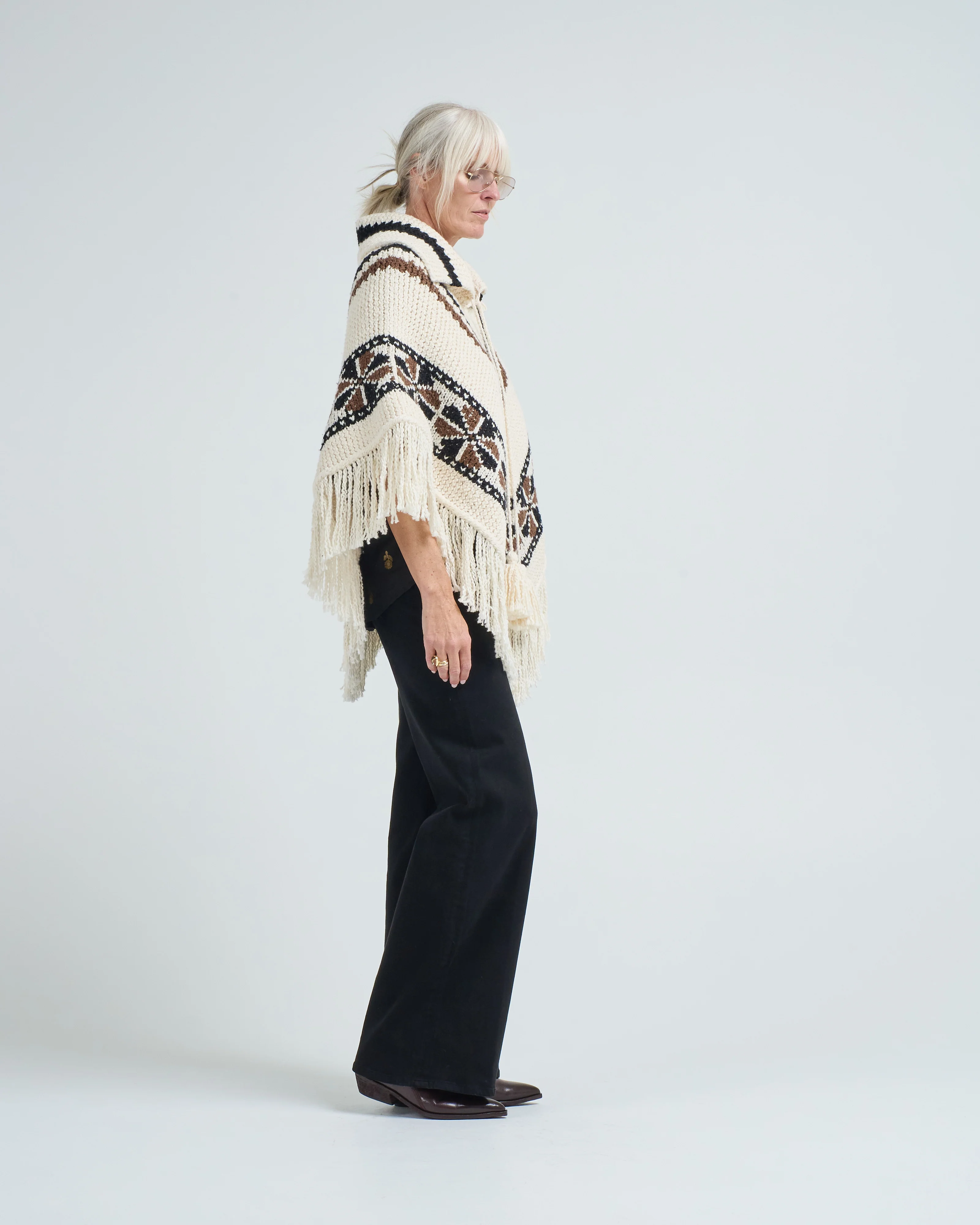 faune rawhide knit poncho - Image 4