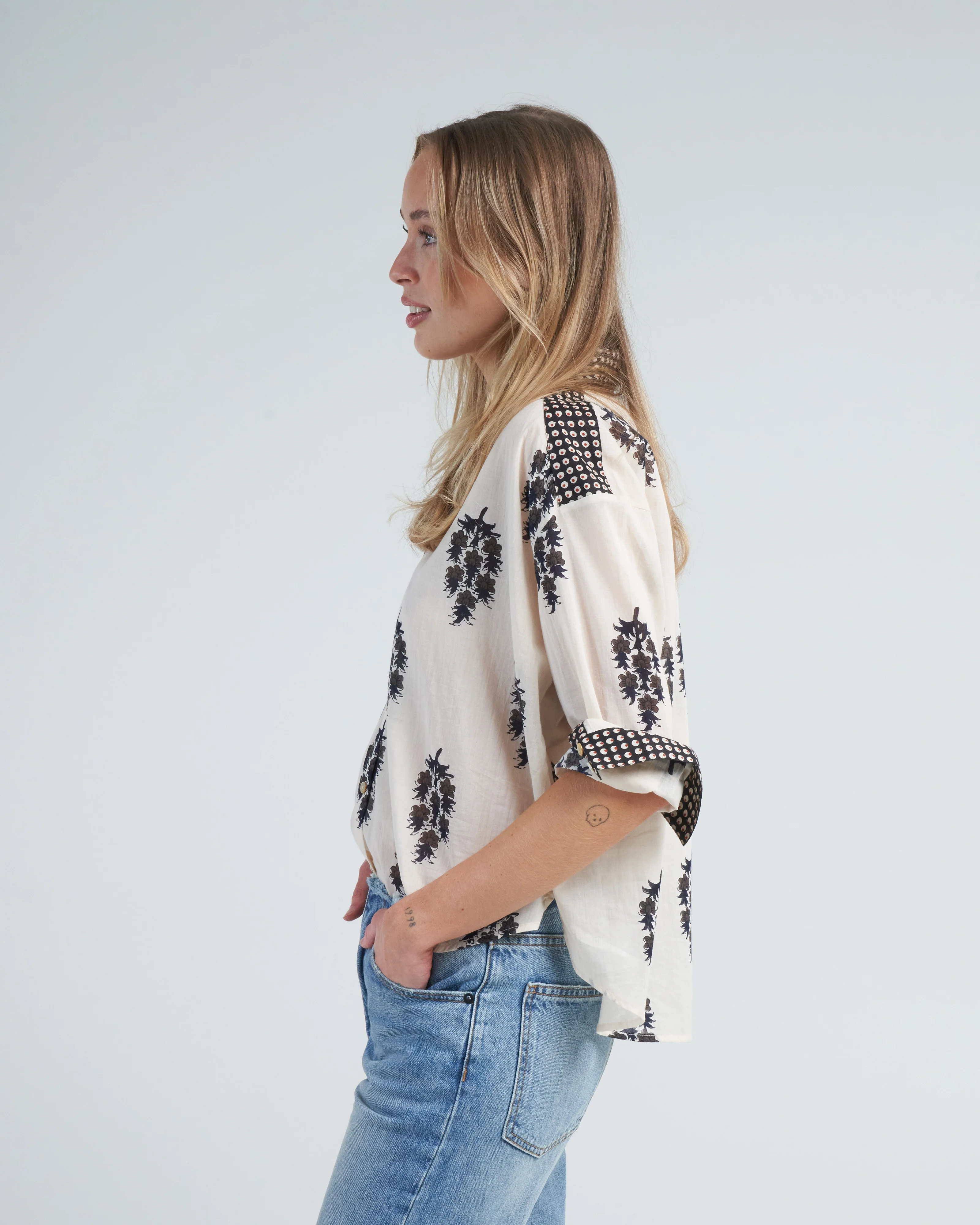 kiki black dahlia shirt - white antique - Image 3