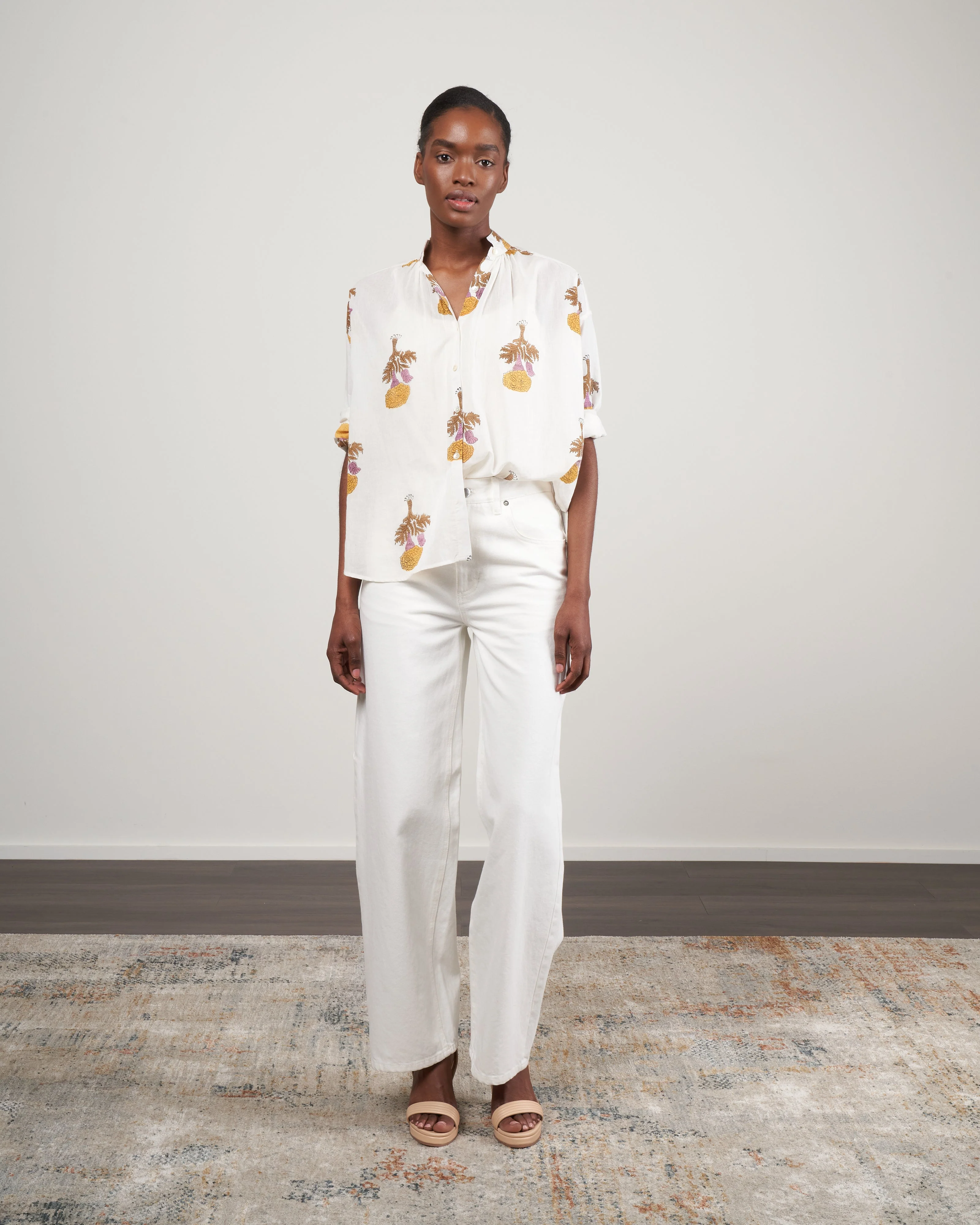 kiki goldenrod shirt - white/yellow goldenrod - Image 2