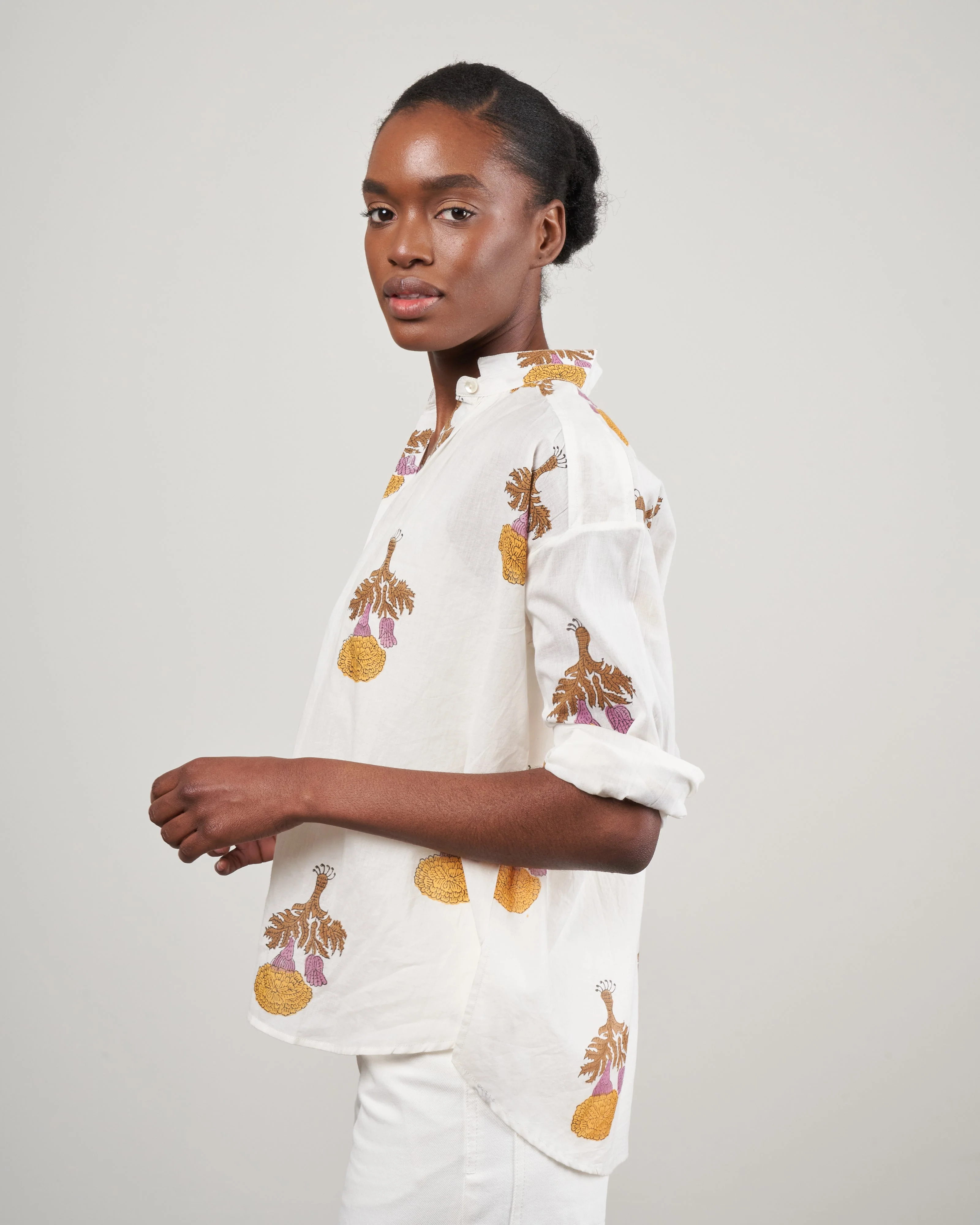 kiki goldenrod shirt - white/yellow goldenrod - Image 3