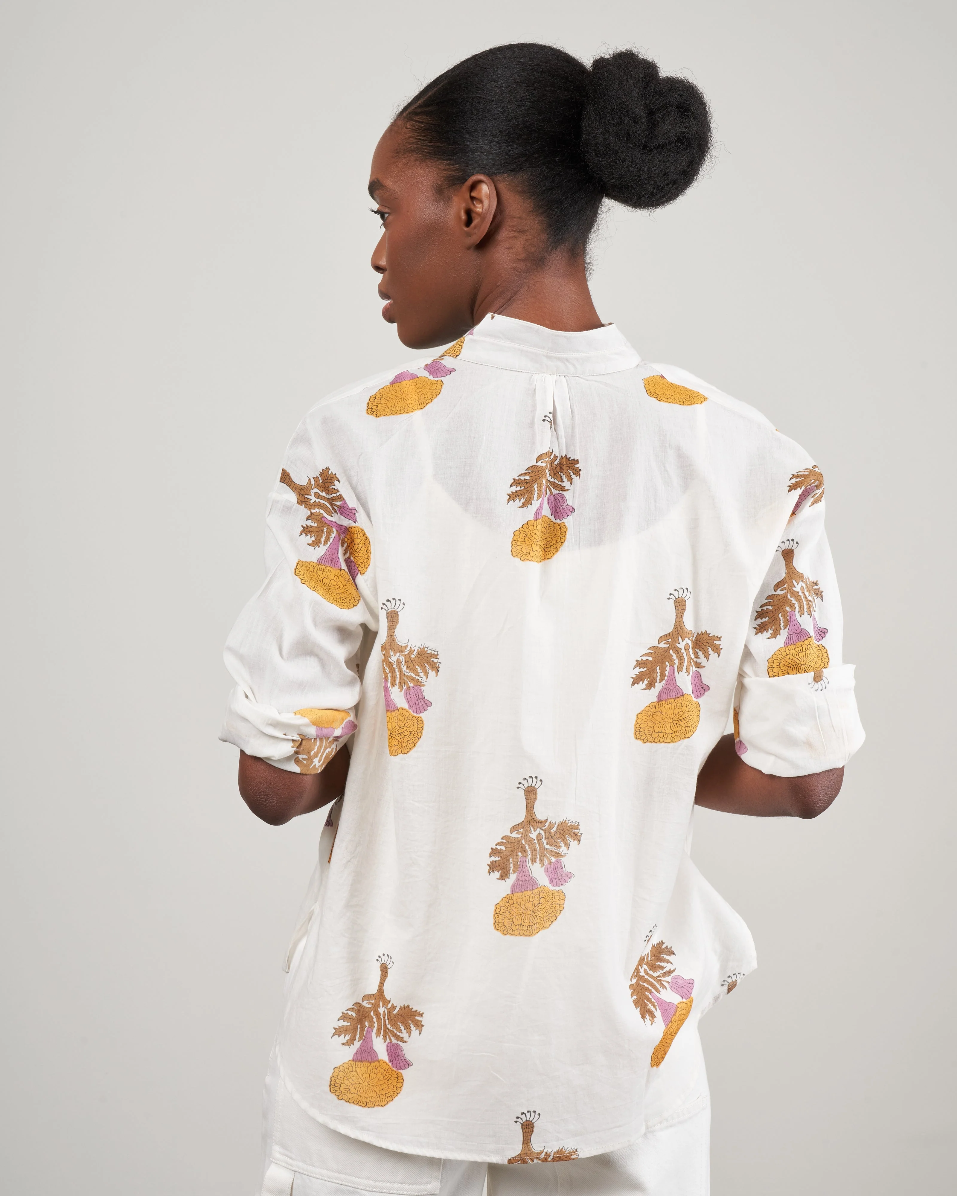 kiki goldenrod shirt - white/yellow goldenrod - Image 4