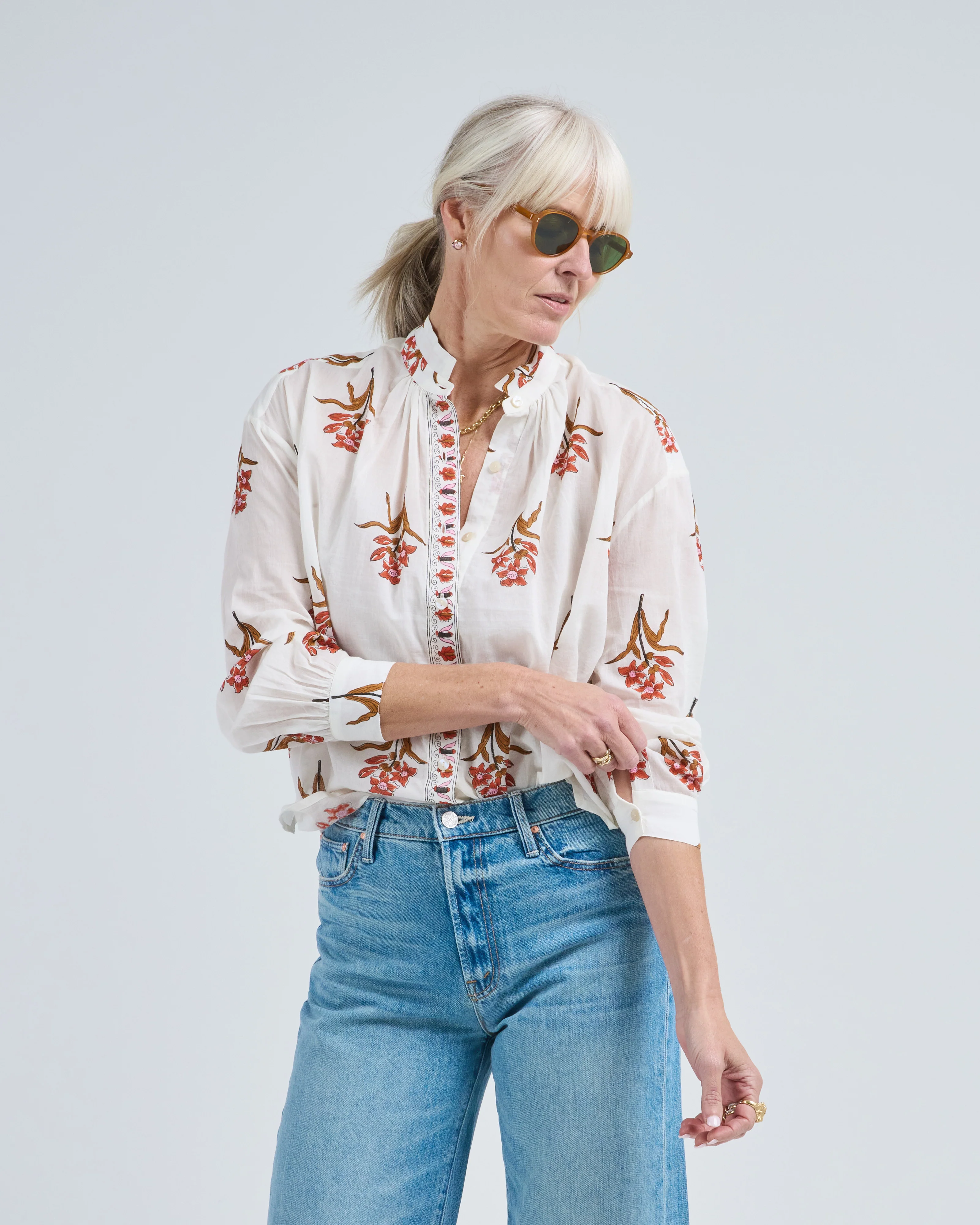 kiki persimmon flower shirt