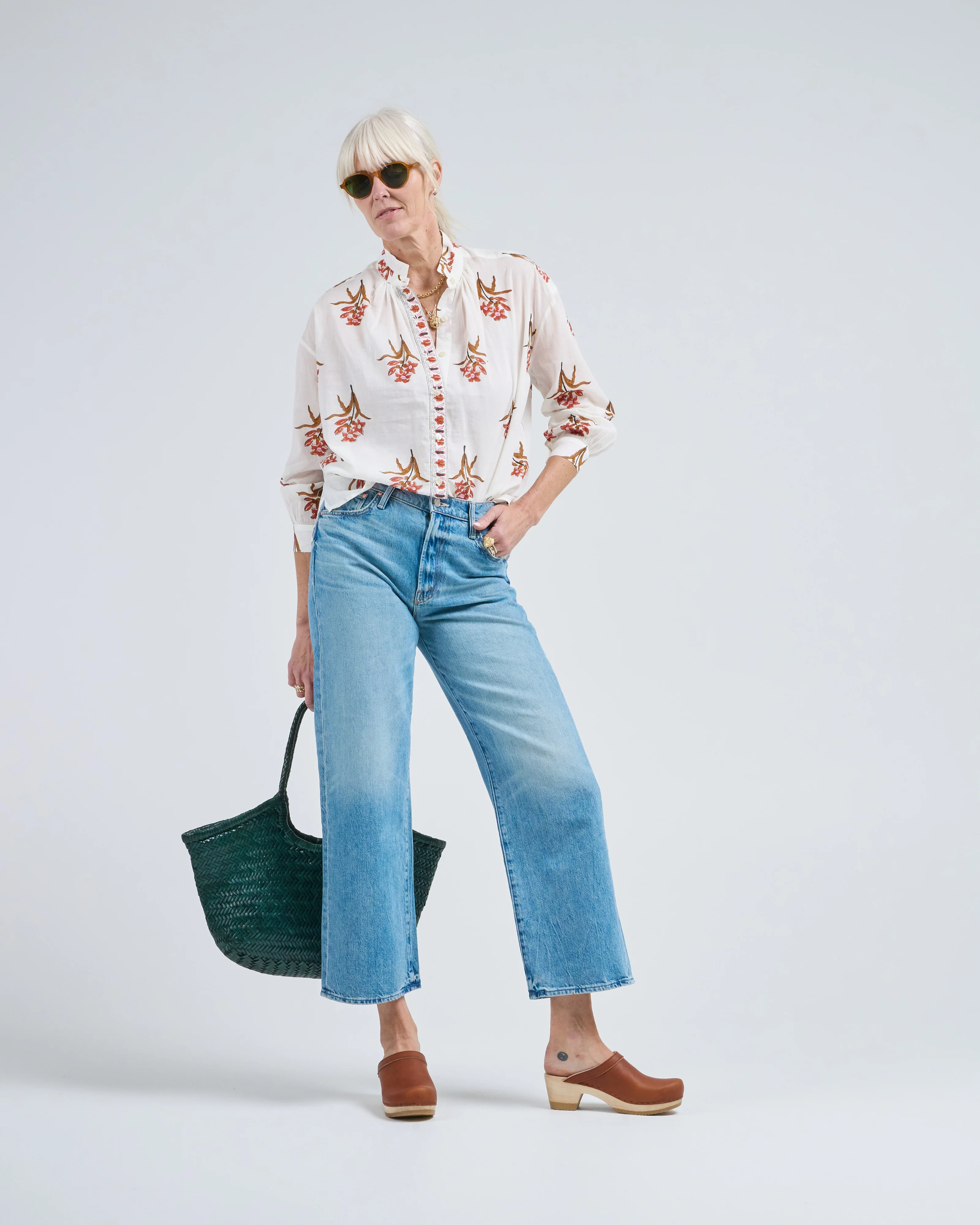 kiki persimmon flower shirt - Image 2