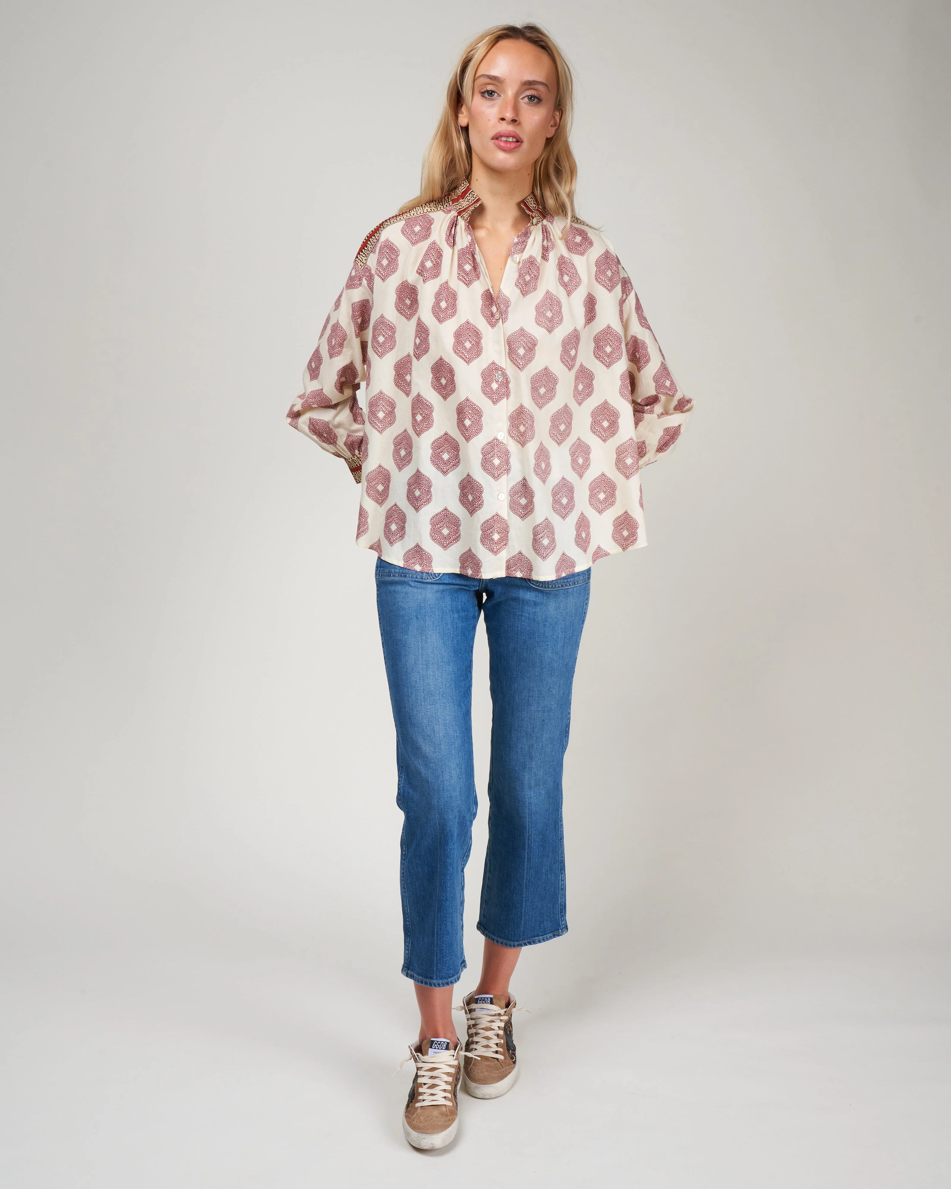kiki red orchid shirt - ecru/white red orchid - Image 2