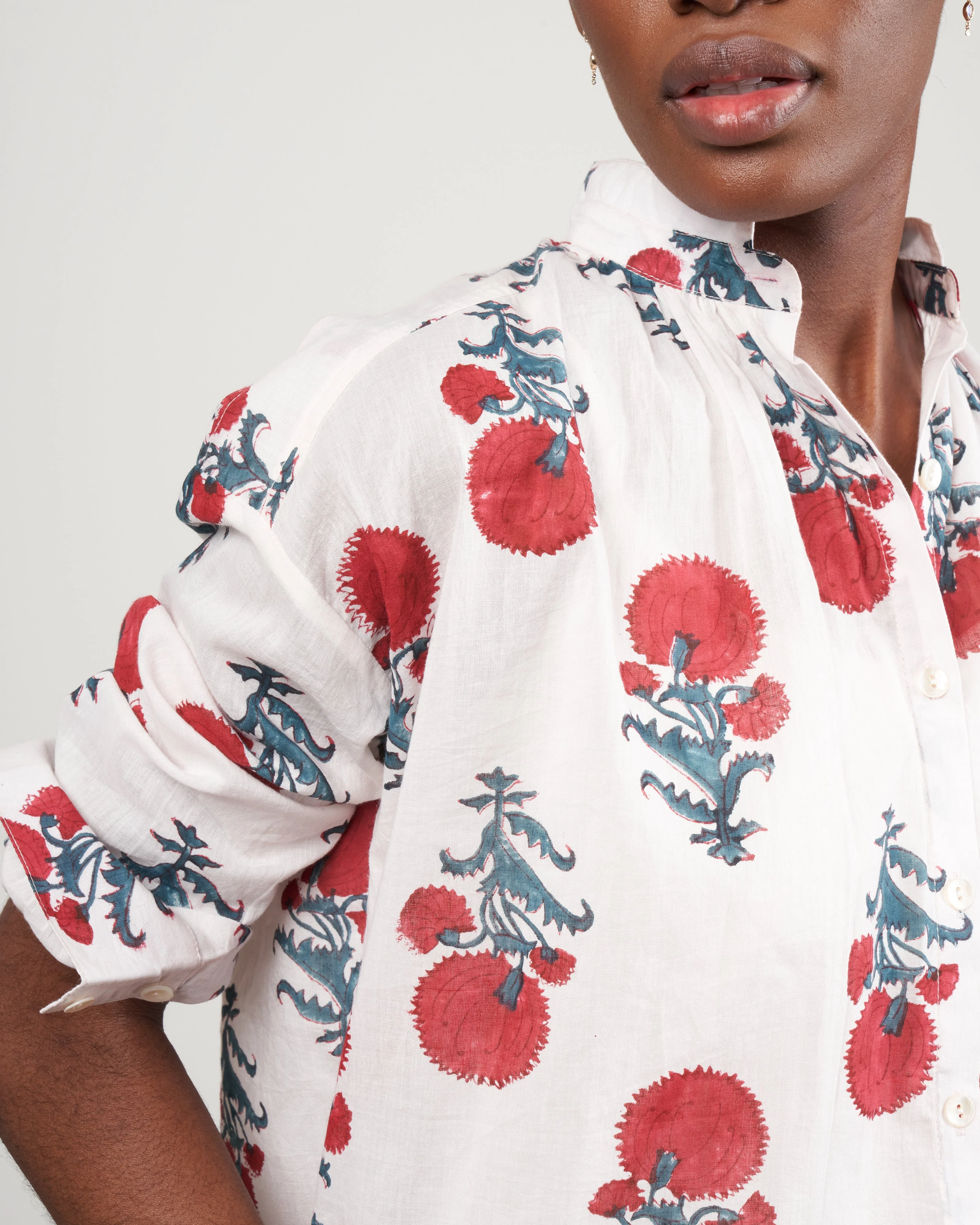 kiki red rover shirt - white/red poppy - Image 2