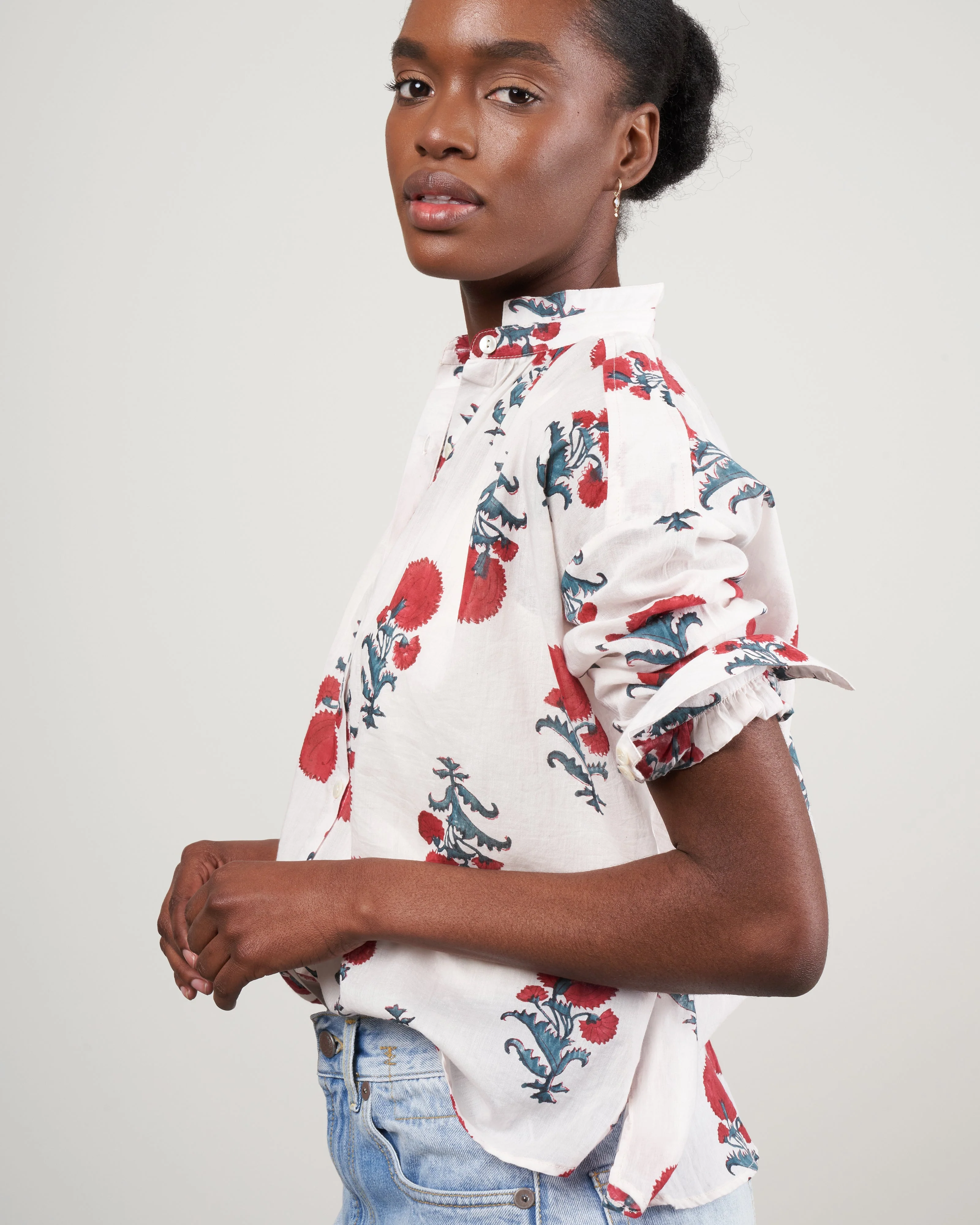 kiki red rover shirt - white/red poppy - Image 4