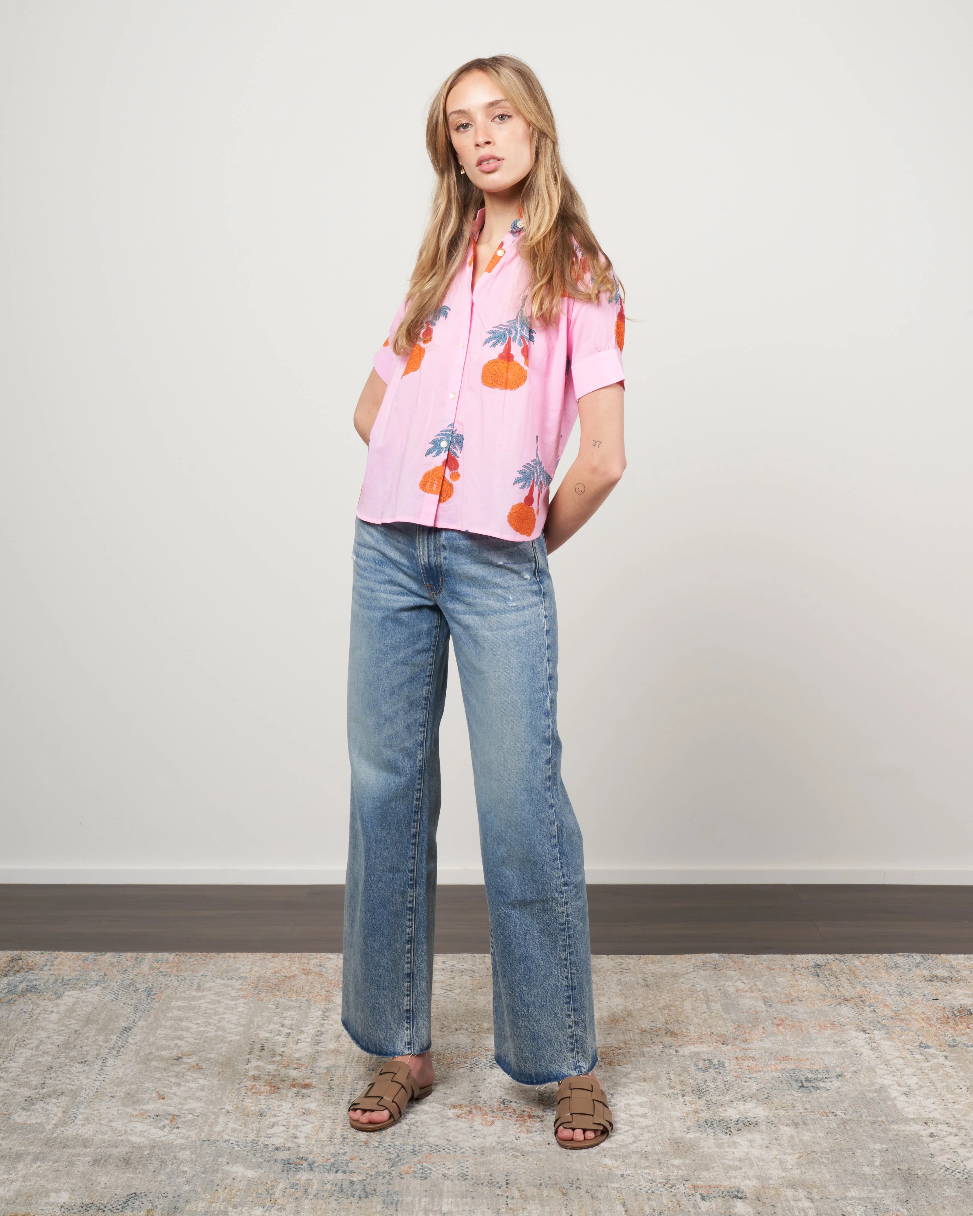 kitsey hibiscus shirt - pink hibiscus - Image 2