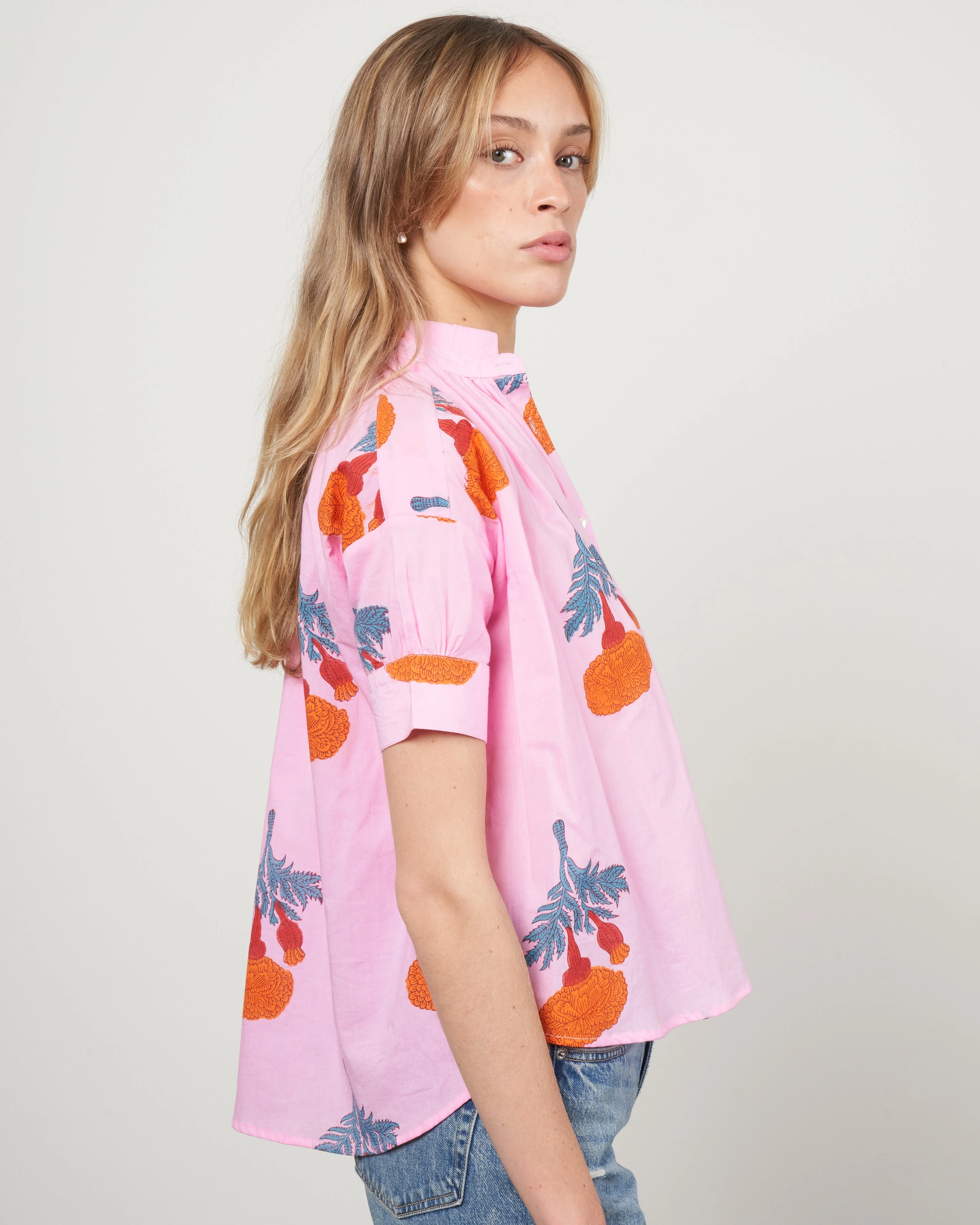 kitsey hibiscus shirt - pink hibiscus - Image 3