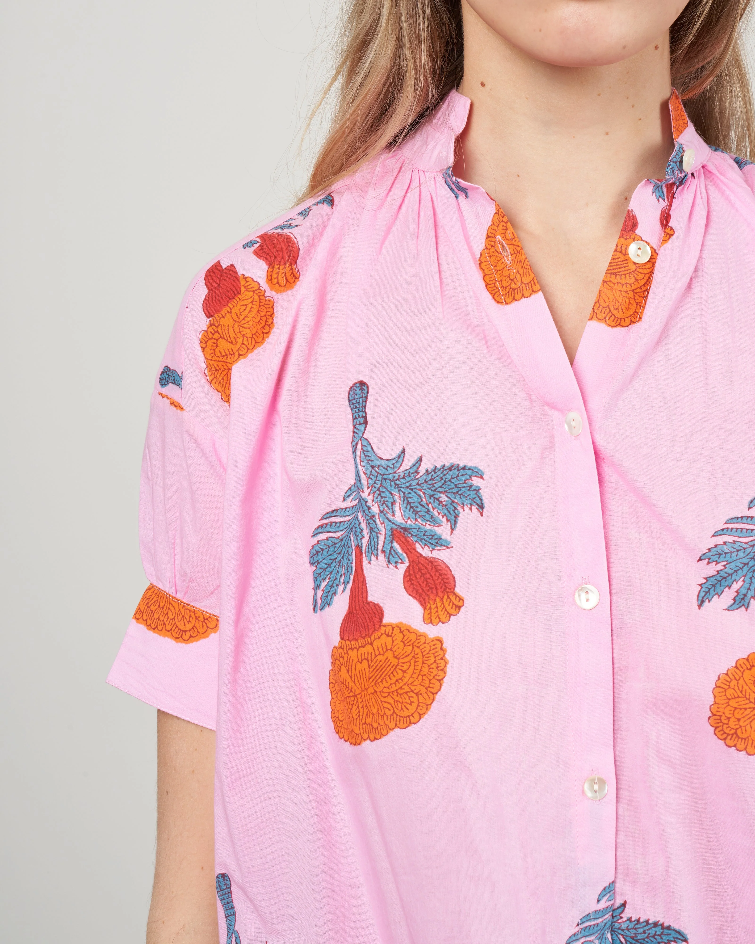 kitsey hibiscus shirt - pink hibiscus - Image 5