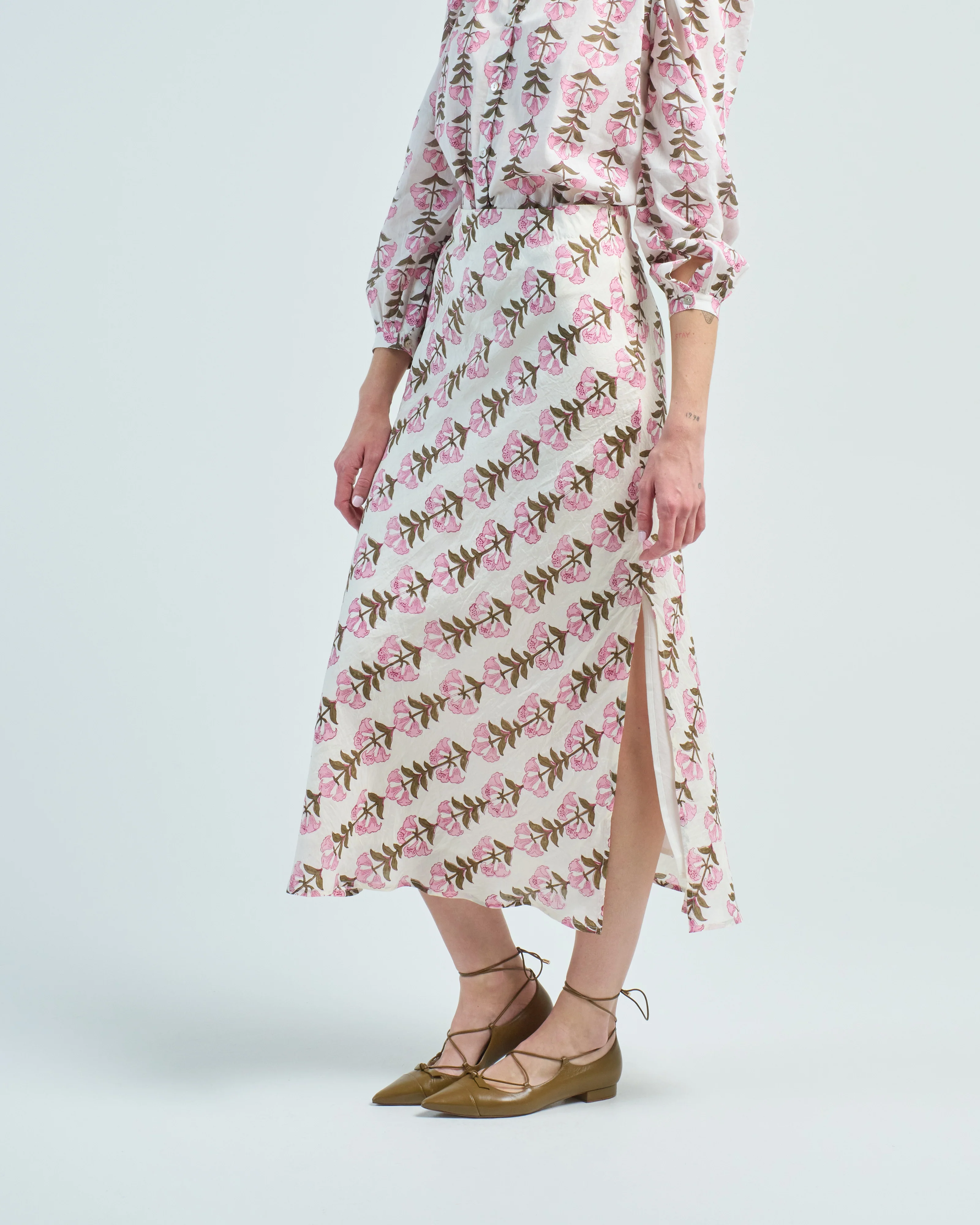 lyra trumpet lily silk skirt - Image 3