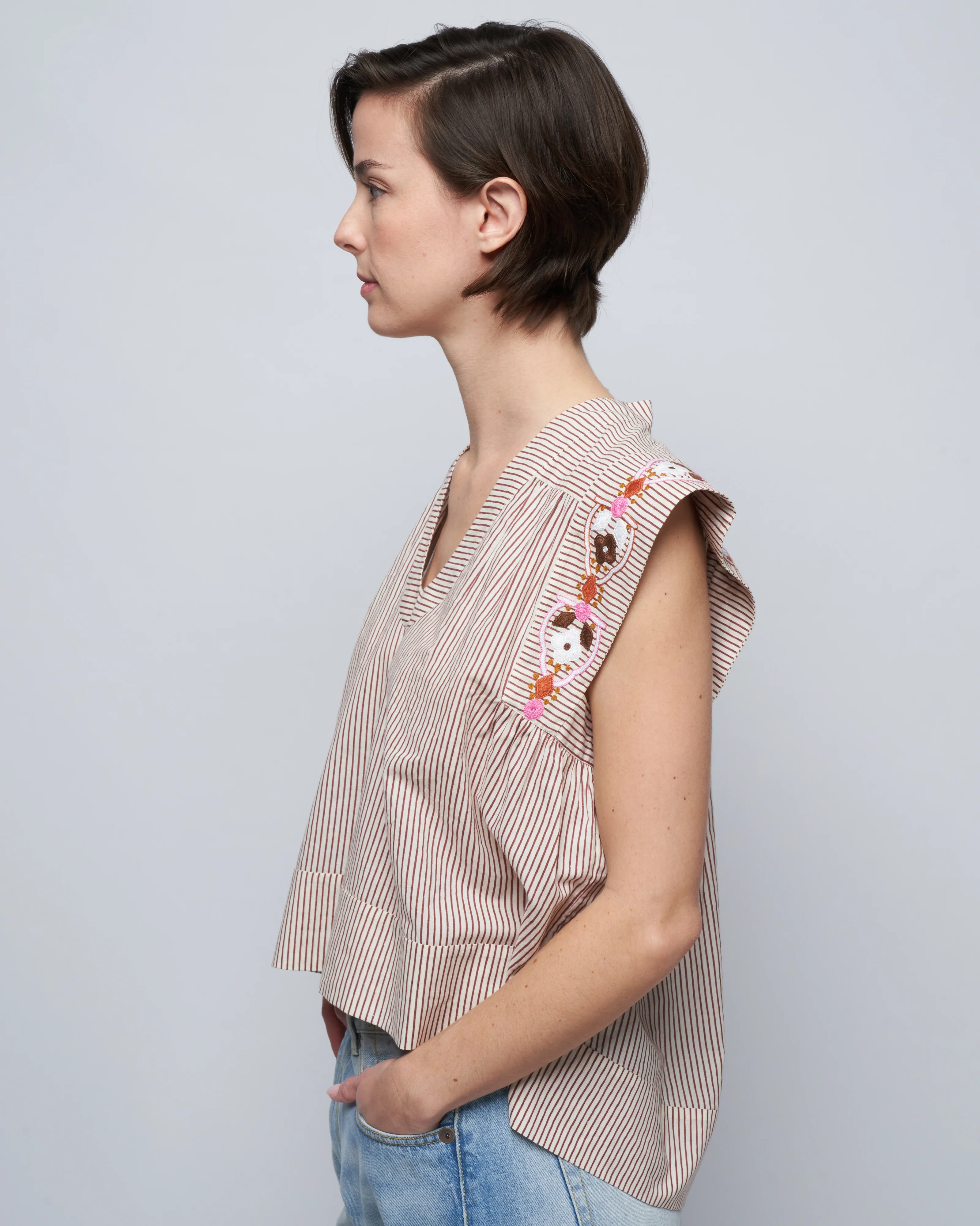 nehru daisy chain top - yellow sunbeam - Image 3