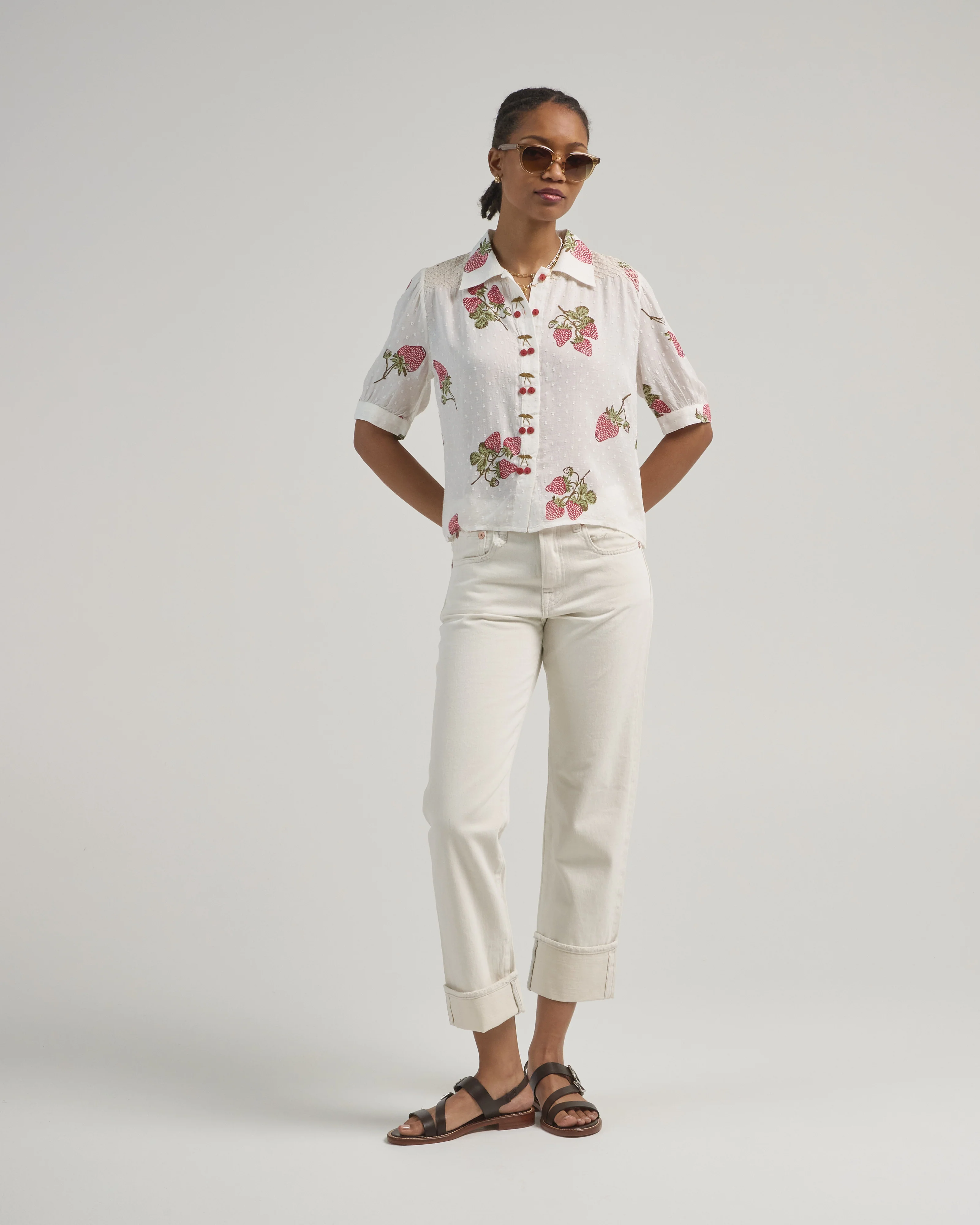peyton strawberry dot shirt - Image 2
