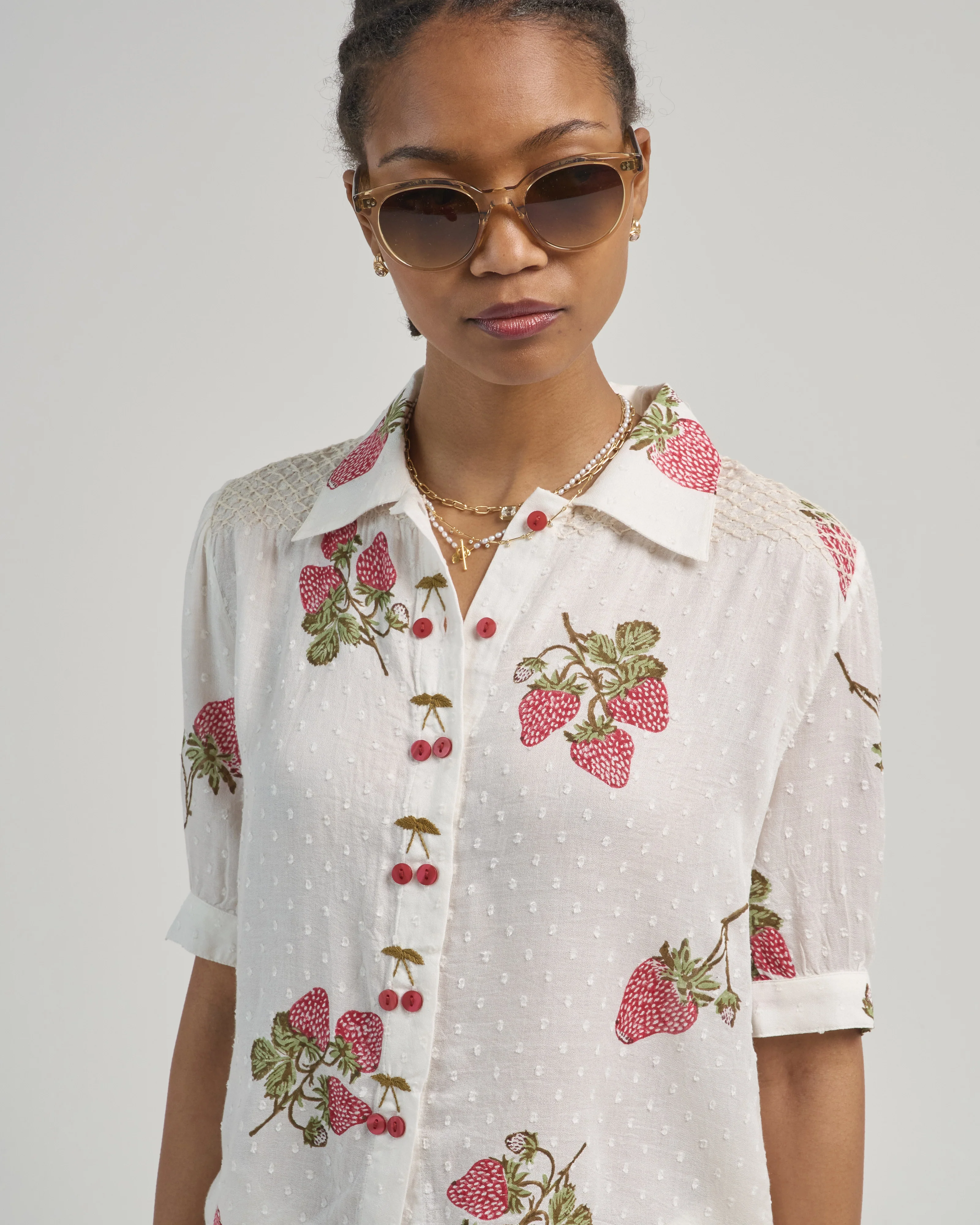 peyton strawberry dot shirt - Image 5