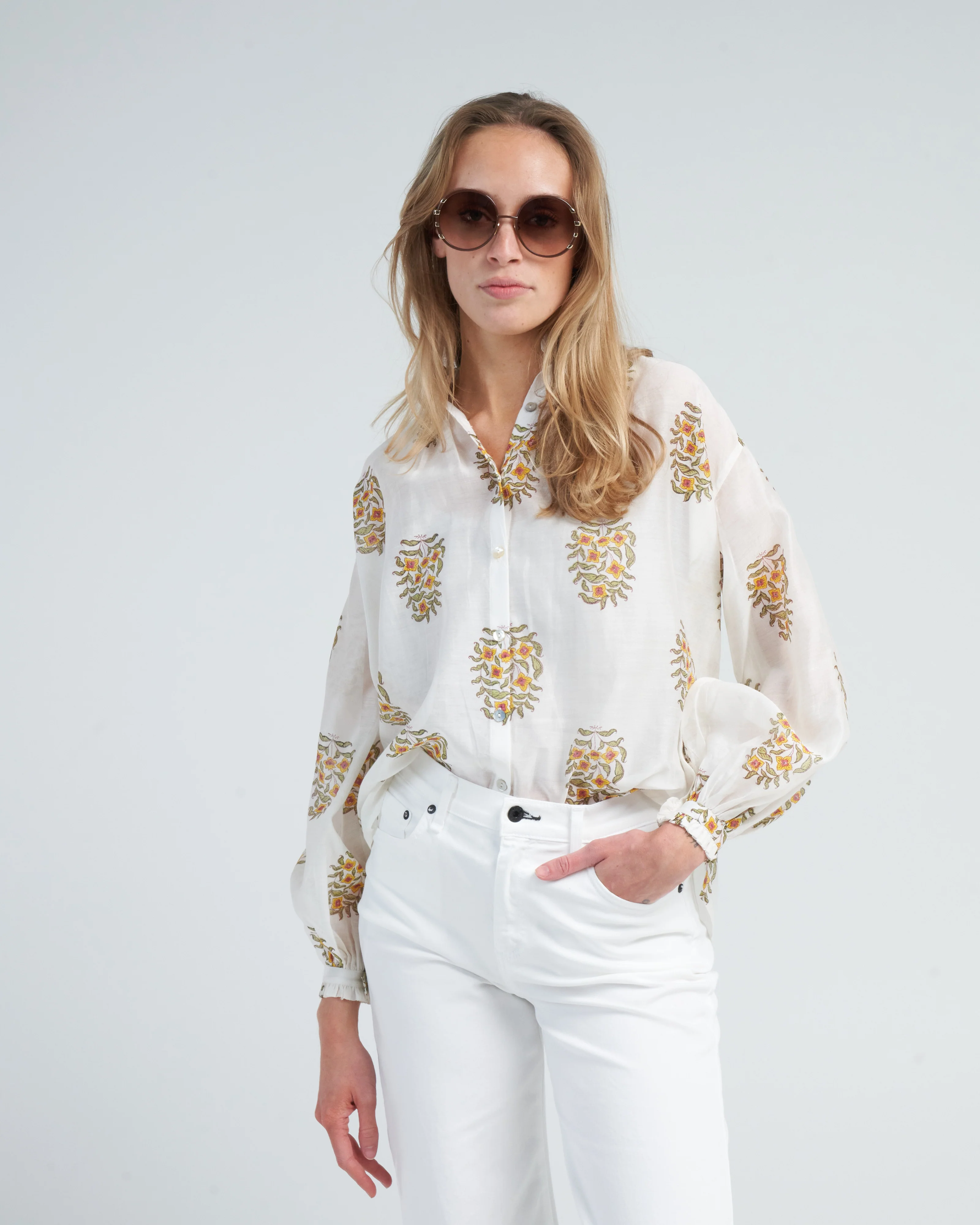 poet buttercup blouse - white buttercup - Image 2
