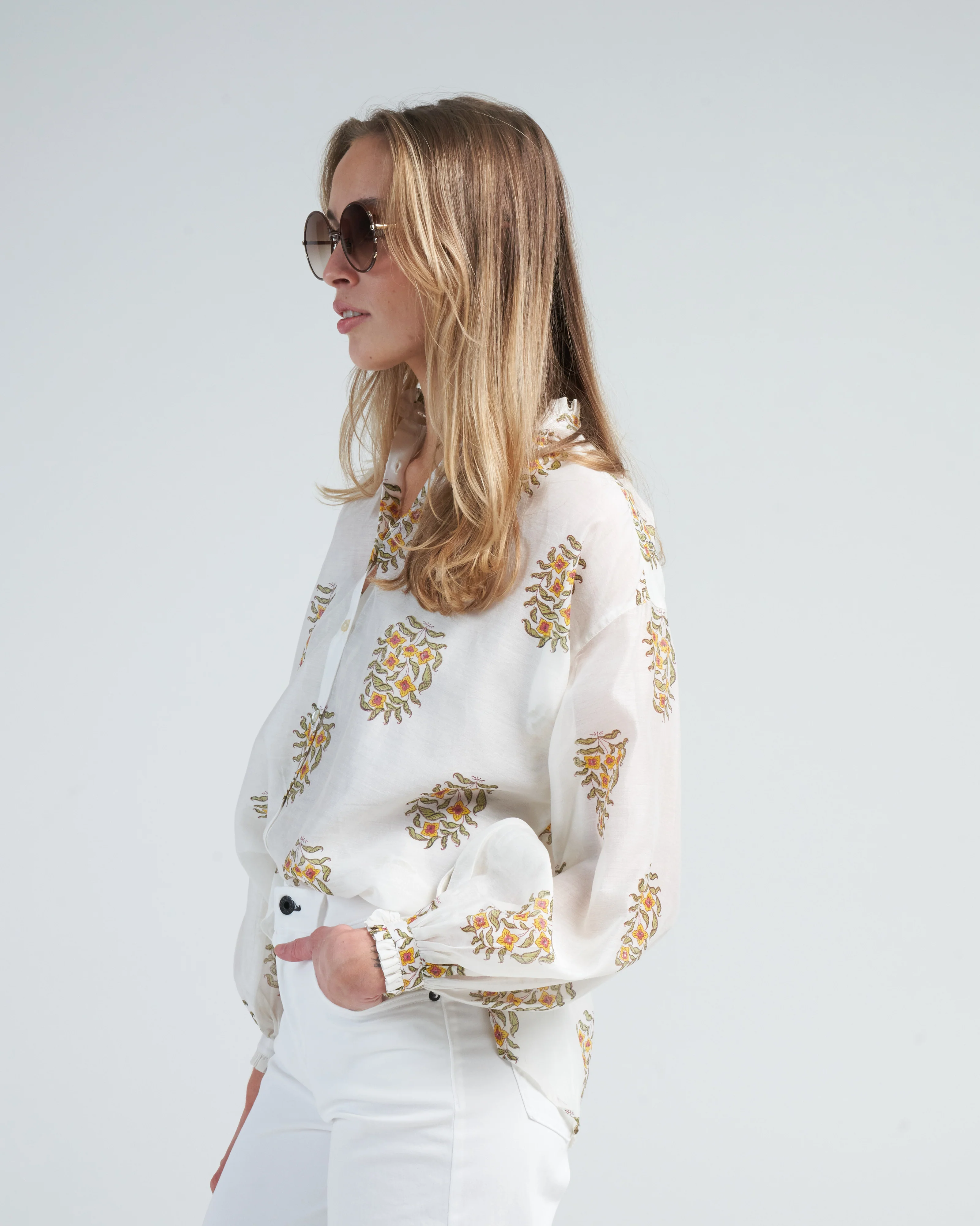 poet buttercup blouse - white buttercup - Image 3