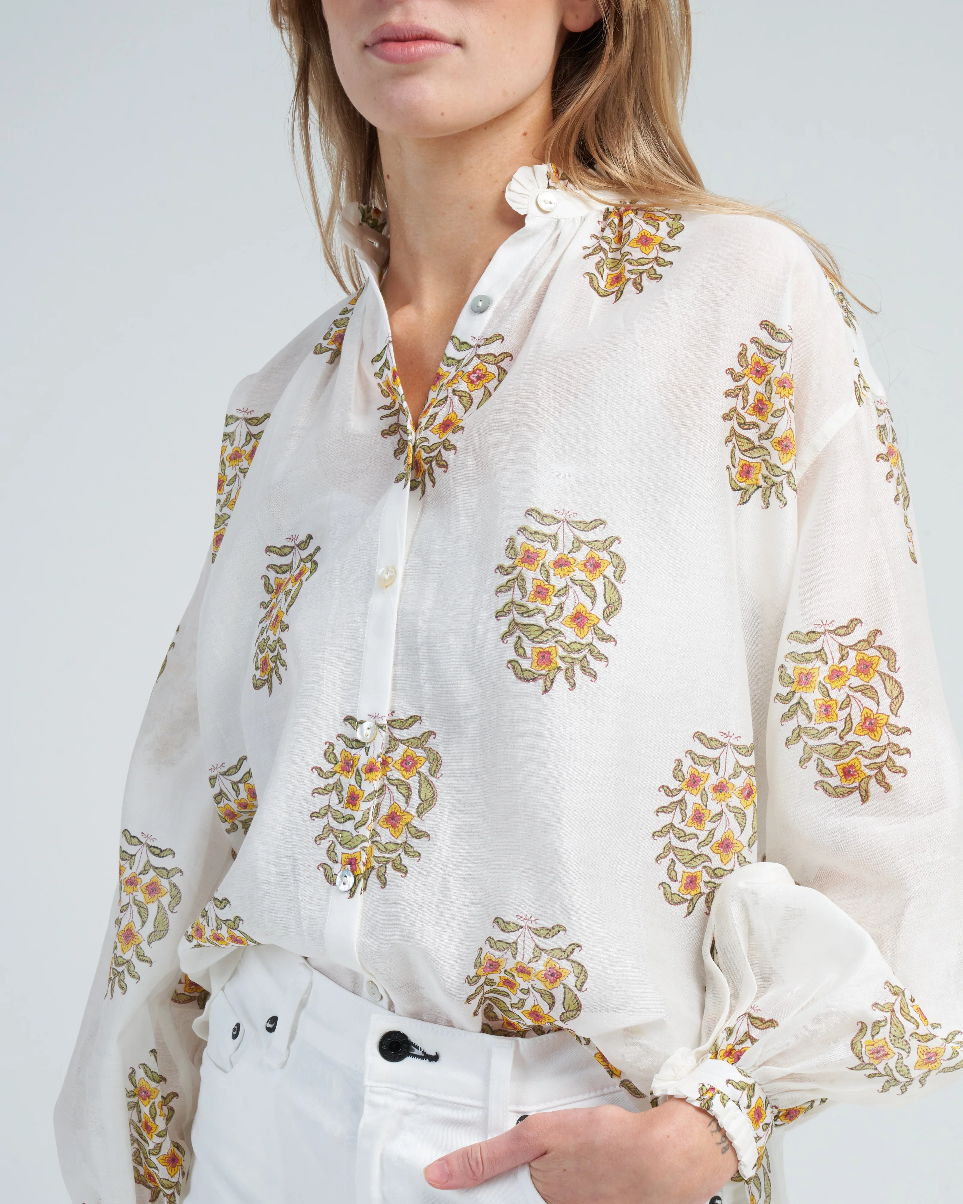 poet buttercup blouse - white buttercup - Image 5