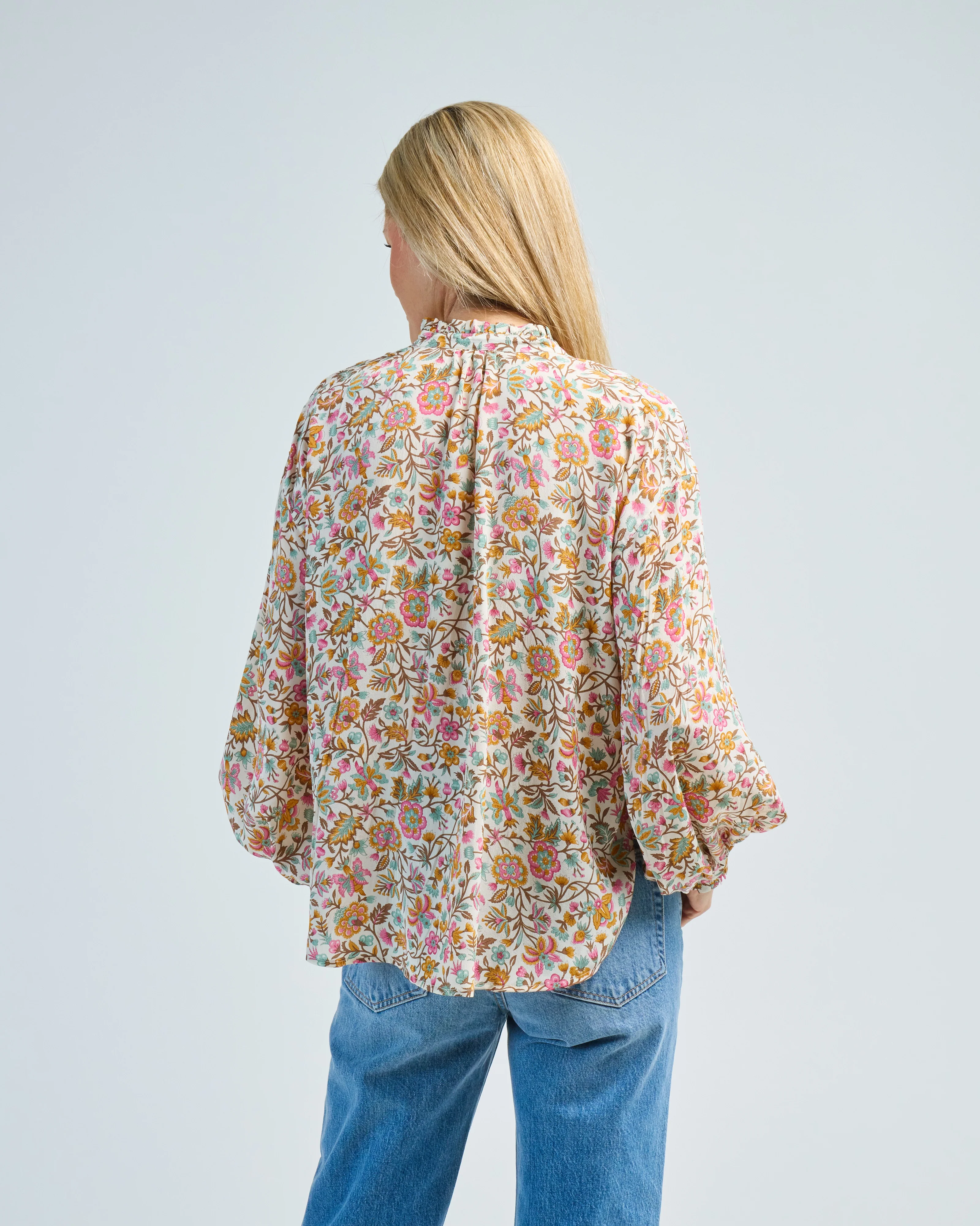 poet garden party silk blouse - Image 4