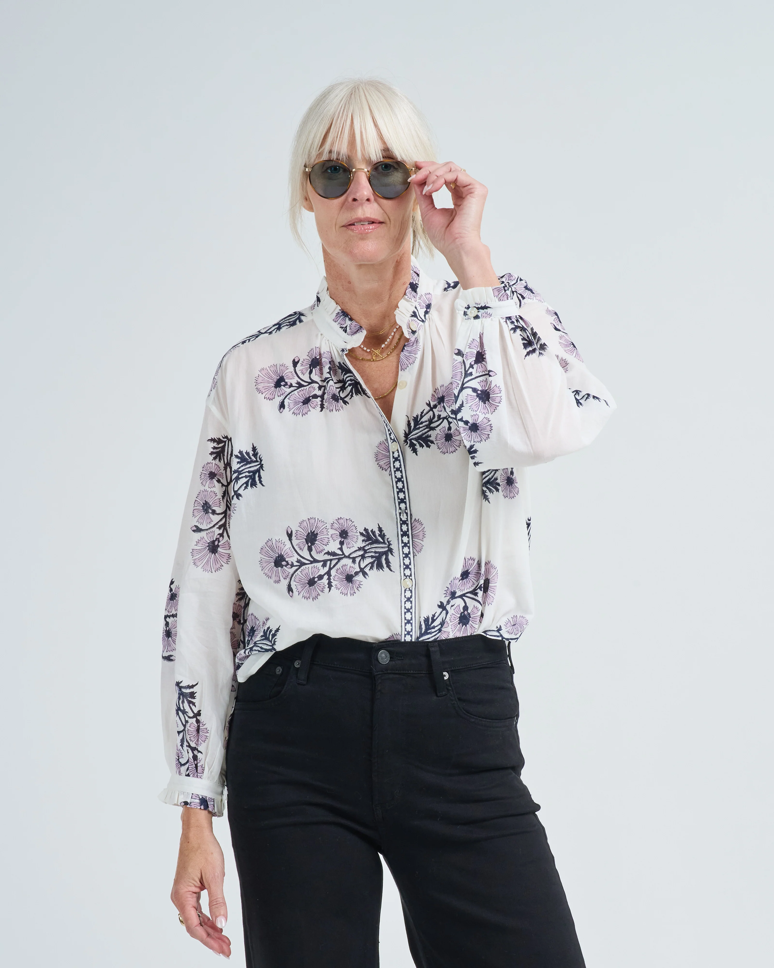 poet heron flower shirt - Image 2