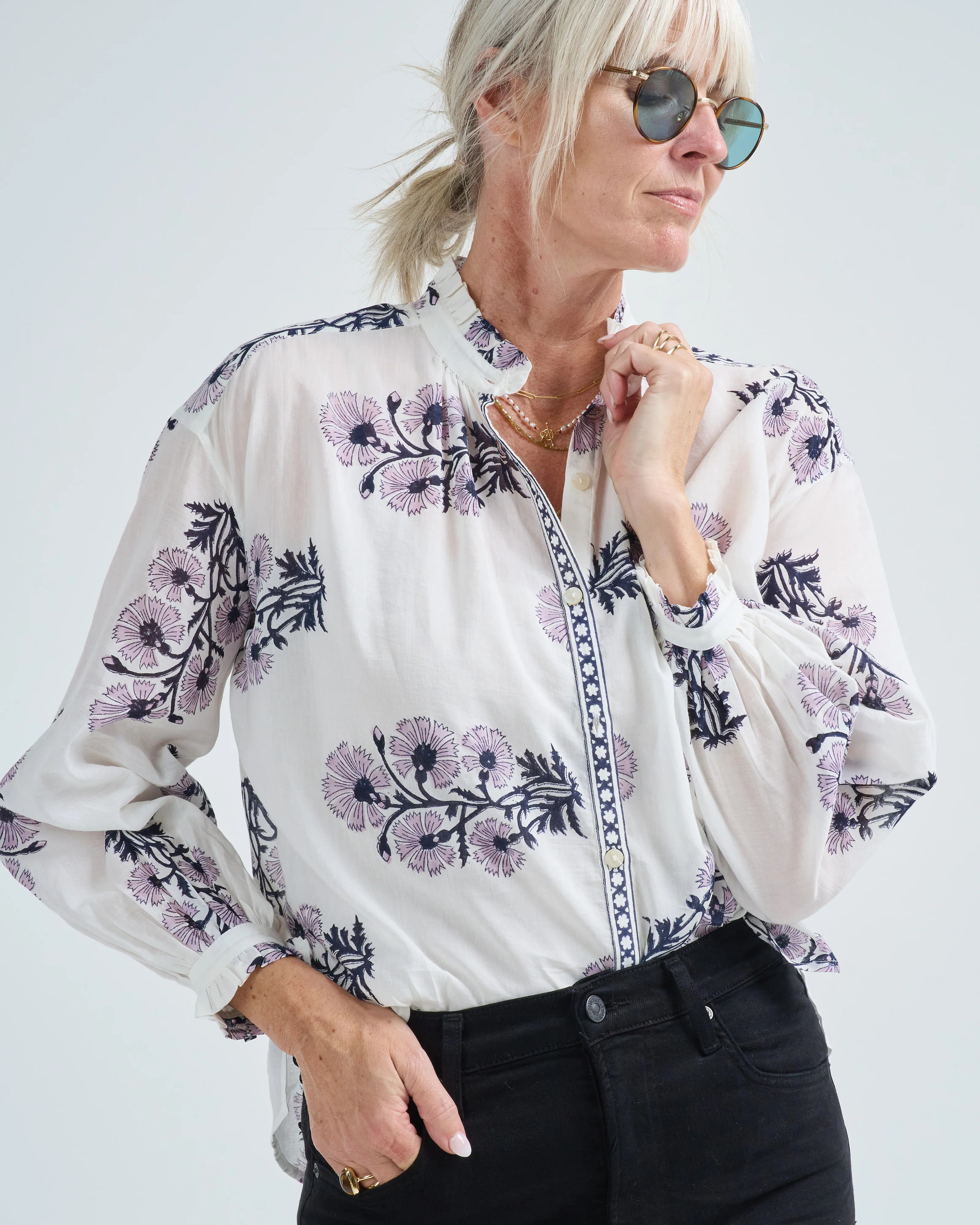 poet heron flower shirt - Image 5