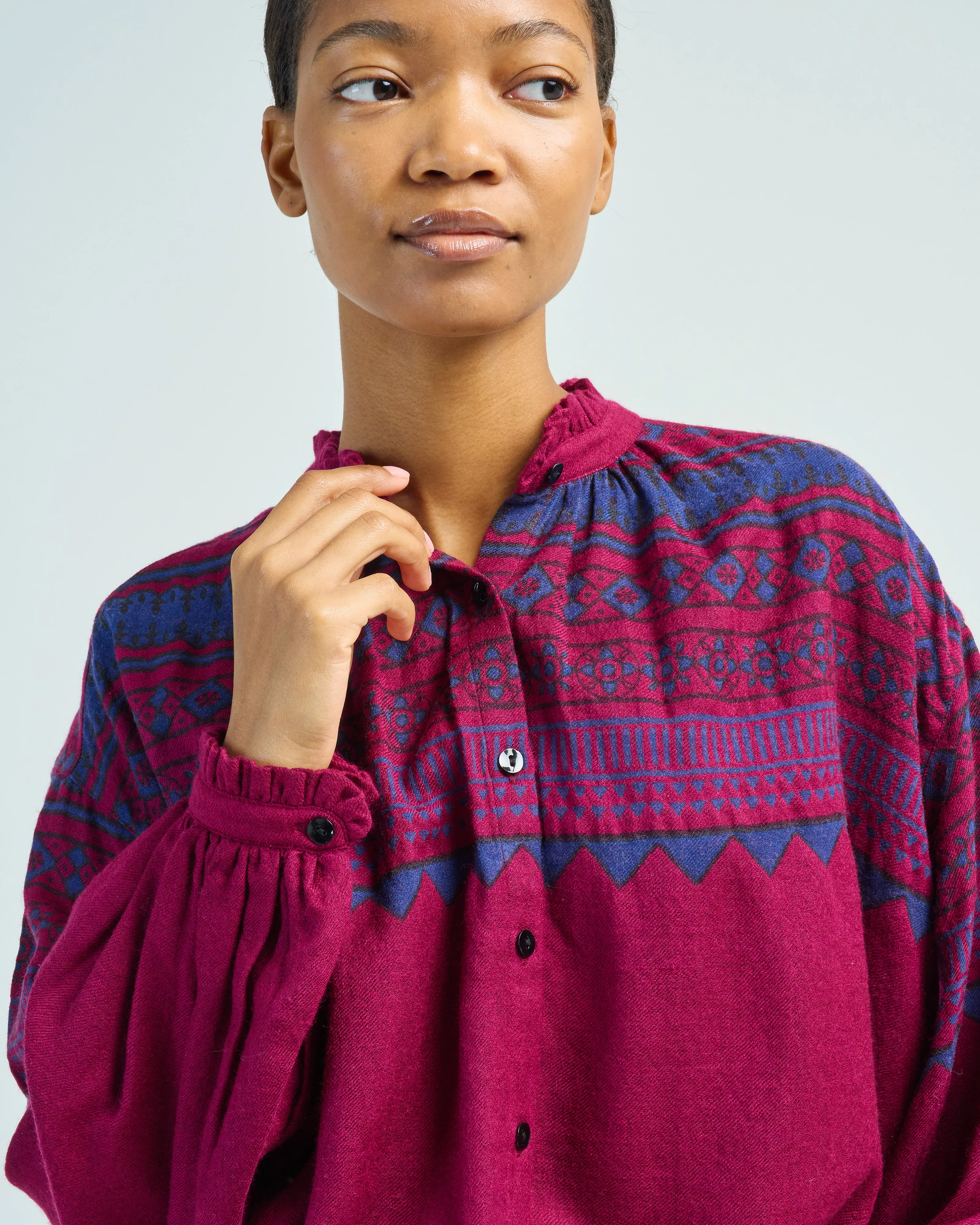 poet plum fairisle blouse - Image 5