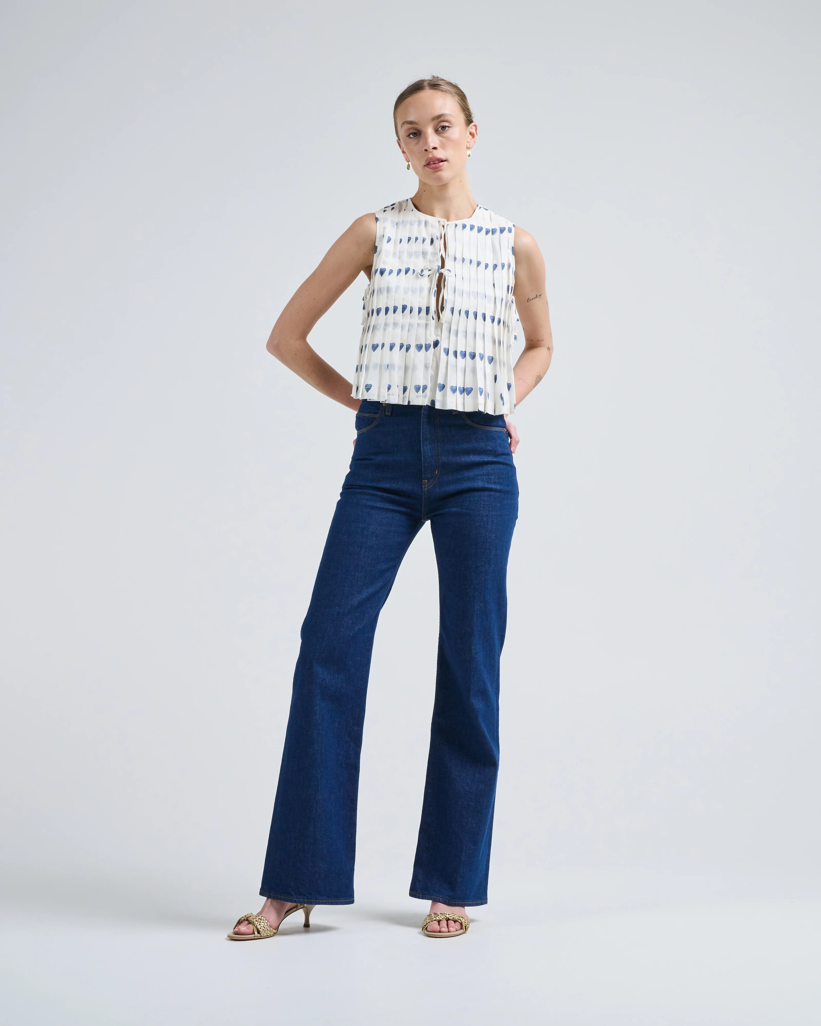 rhoe indigo heart top - Image 2